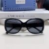 Gucci 2025 New Retro Thick-Rimmed Sunglasses for Women, Stylish Red and White Woven Band Classic Sun Glasses with UV Protection, Fashionable Eyewear for Long Faces