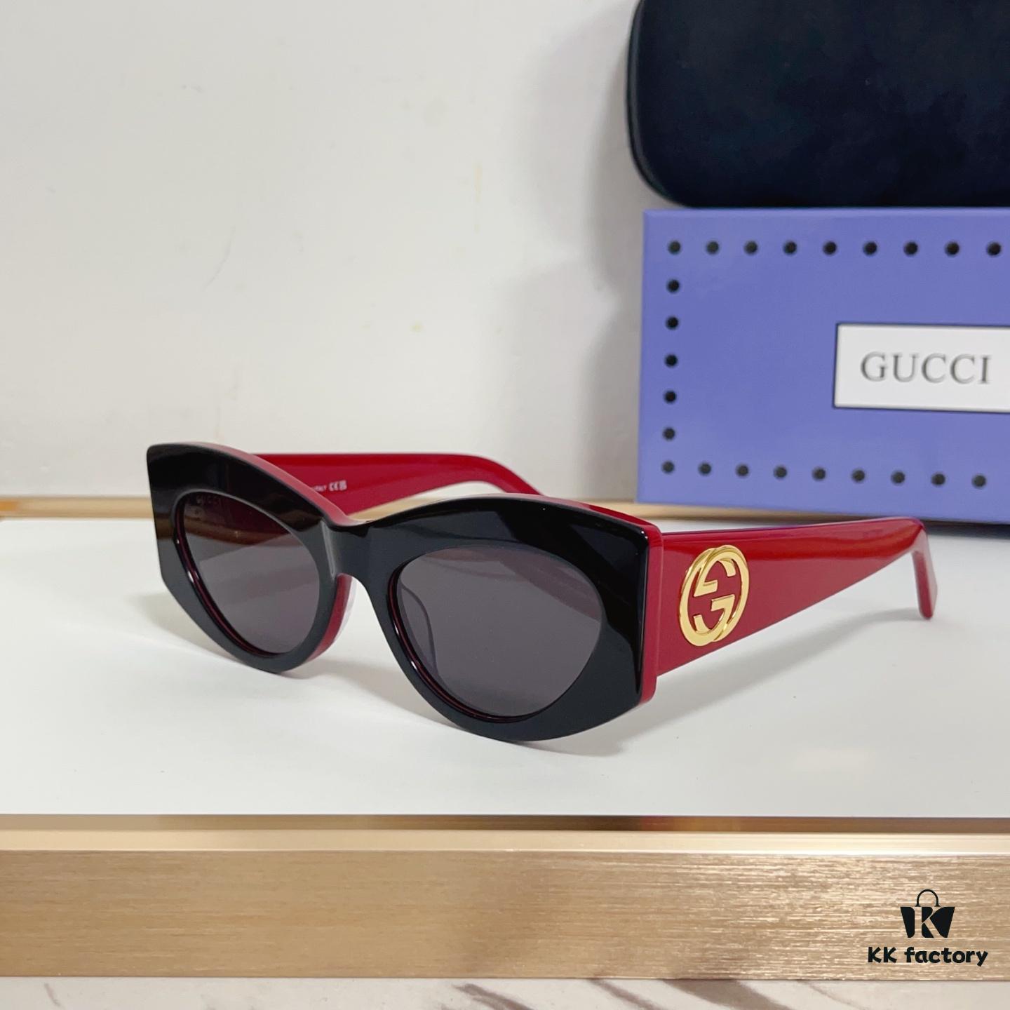 135 GUCCI GG1843S Cruise 25 Sunglasses, Cat-Eye Frame with Interlocking G Detail, Size 53-20-140