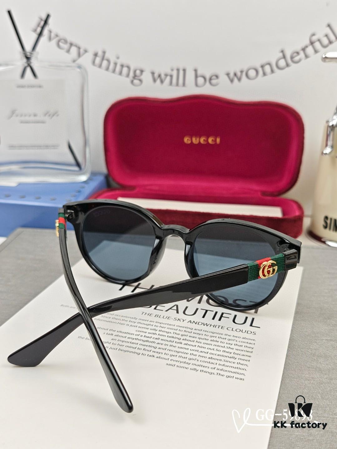 GUCCI Italy - Polarized HD Resin Lens Sunglasses with TR Frame, Lightweight and Comfortable Wear, Model 59898