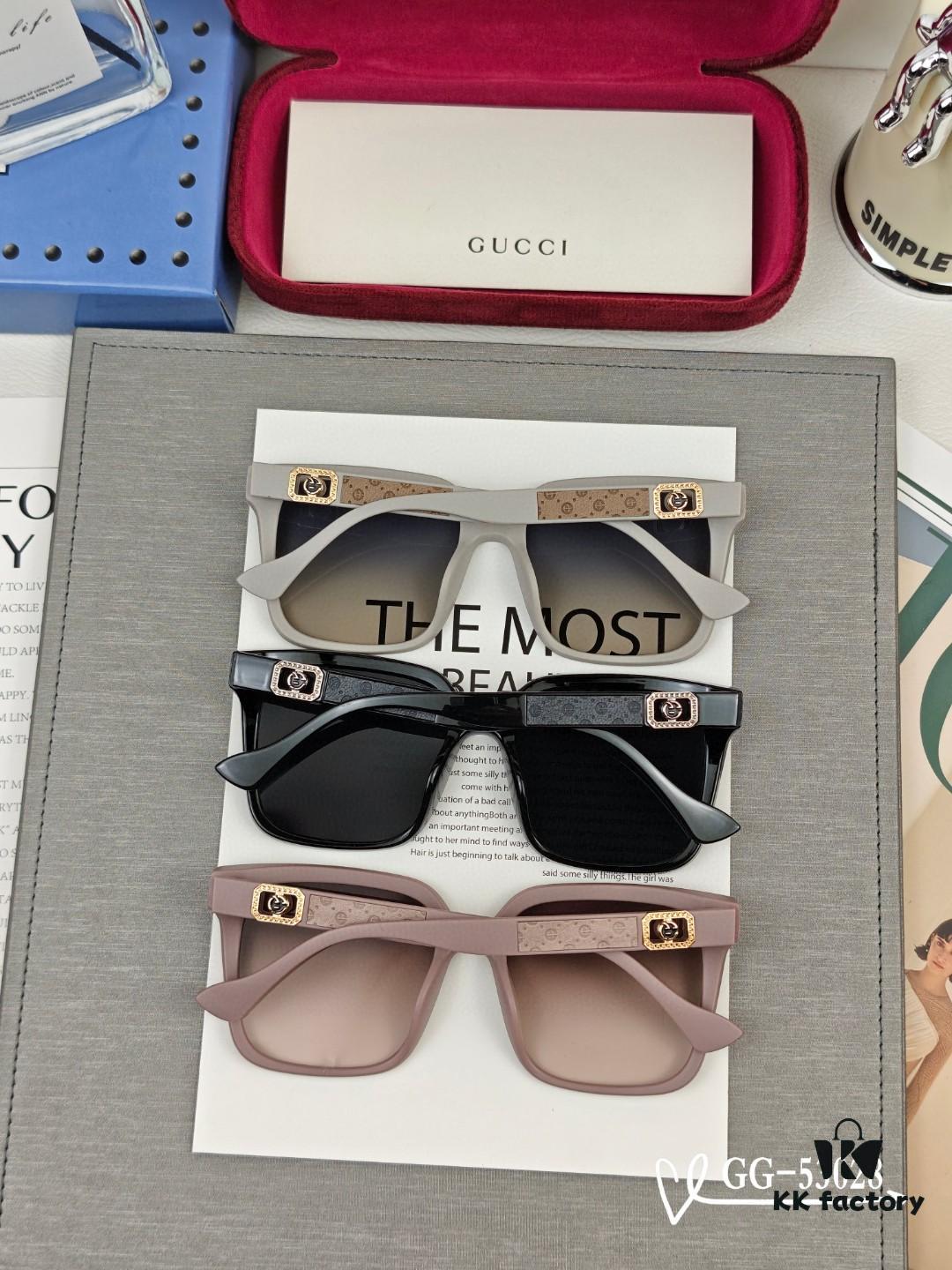 GUCCI Italy - Polarized TR Lightweight Sunglasses with HD Resin Lenses, Model 53028, Size 57-16-148