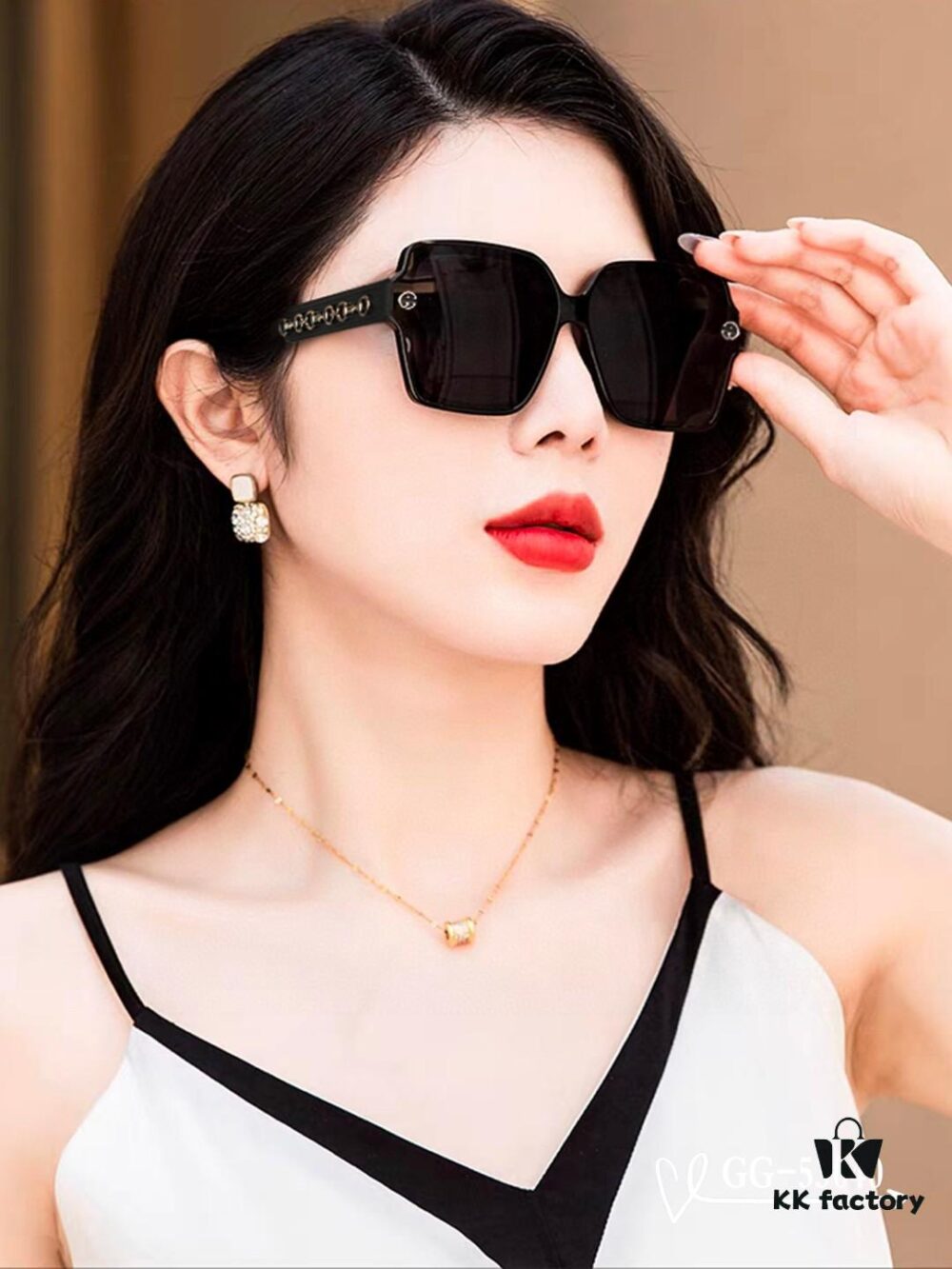 GUCCI Italy - Polarized TR Frame Sunglasses with High-Definition Resin Lenses, Lightweight and Comfortable Wear, Model: 53040, Size: 57-16-148