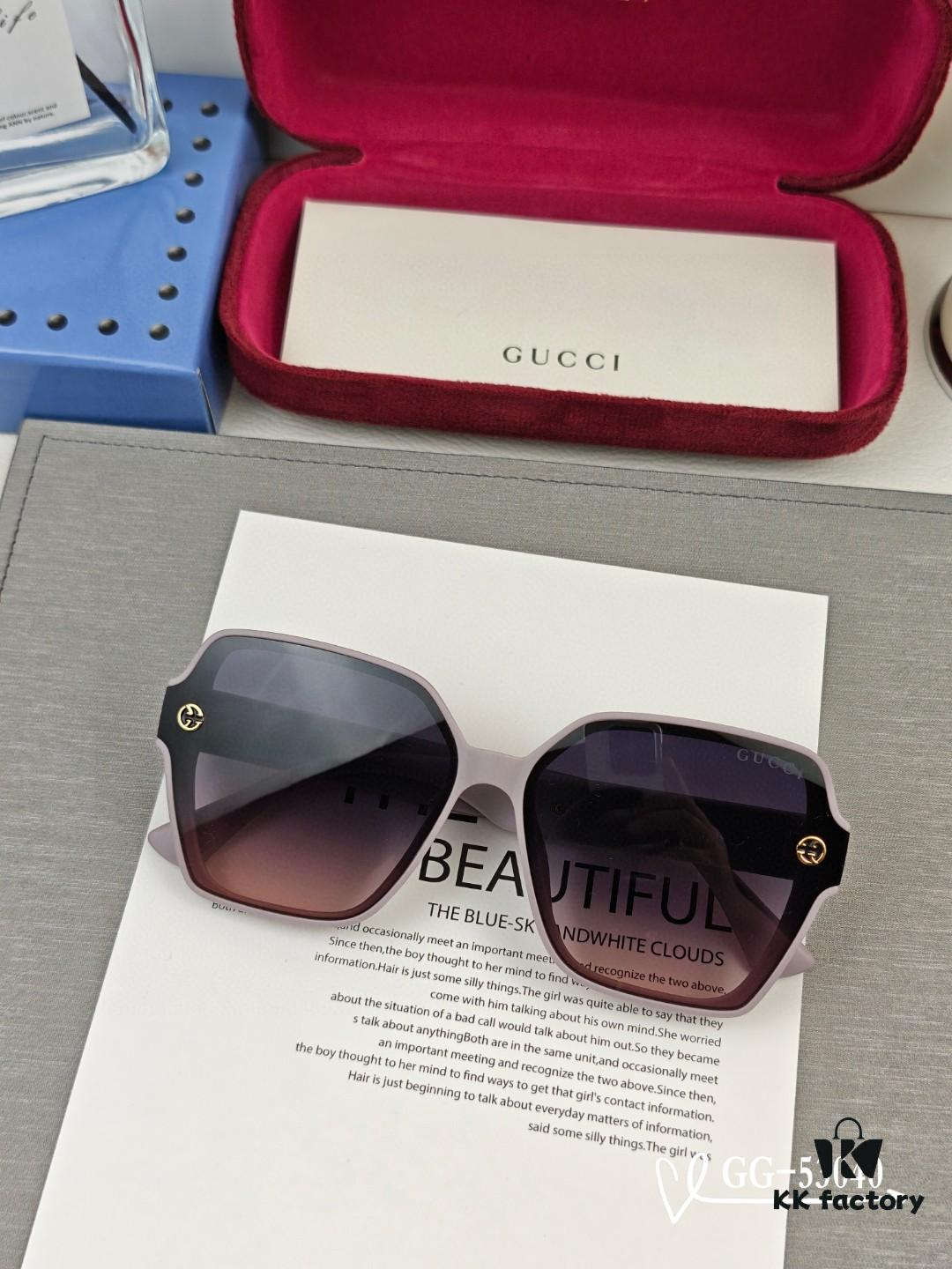 GUCCI Italy - Polarized TR Frame Sunglasses with High-Definition Resin Lenses, Lightweight and Comfortable Wear, Model: 53040, Size: 57-16-148