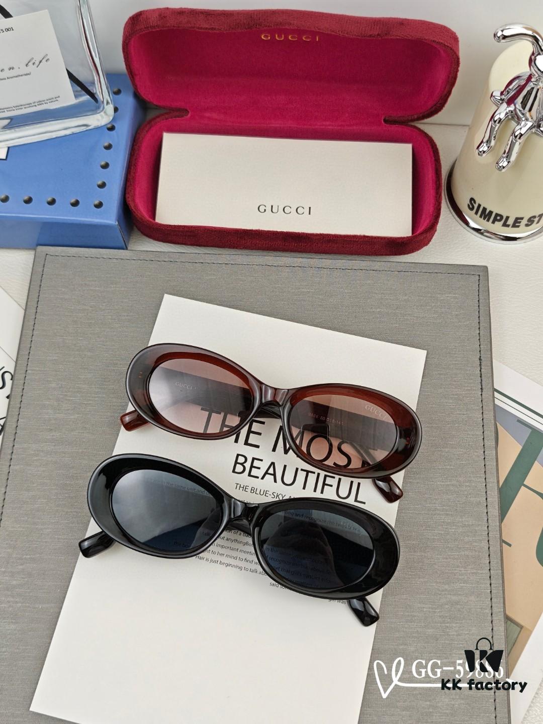 GUCCI Italy - Polarized HD Resin Lenses with TR Frame Lightweight Sunglasses, Model 59886, Size: 57-16-148