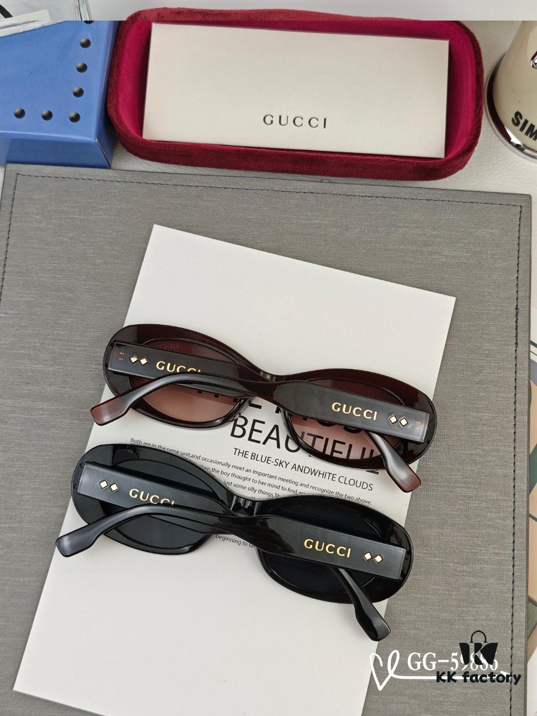 GUCCI Italy - Polarized HD Resin Lenses with TR Frame Lightweight Sunglasses, Model 59886, Size: 57-16-148