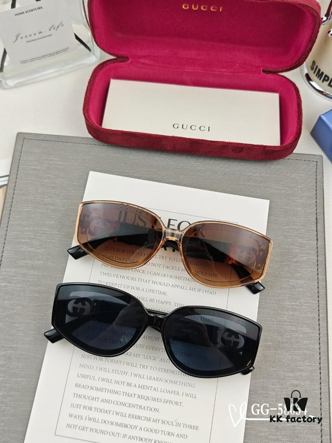 GUCCI Italy - Polarized HD Resin Lenses, Lightweight TR Frame Sunglasses, Model: 58034