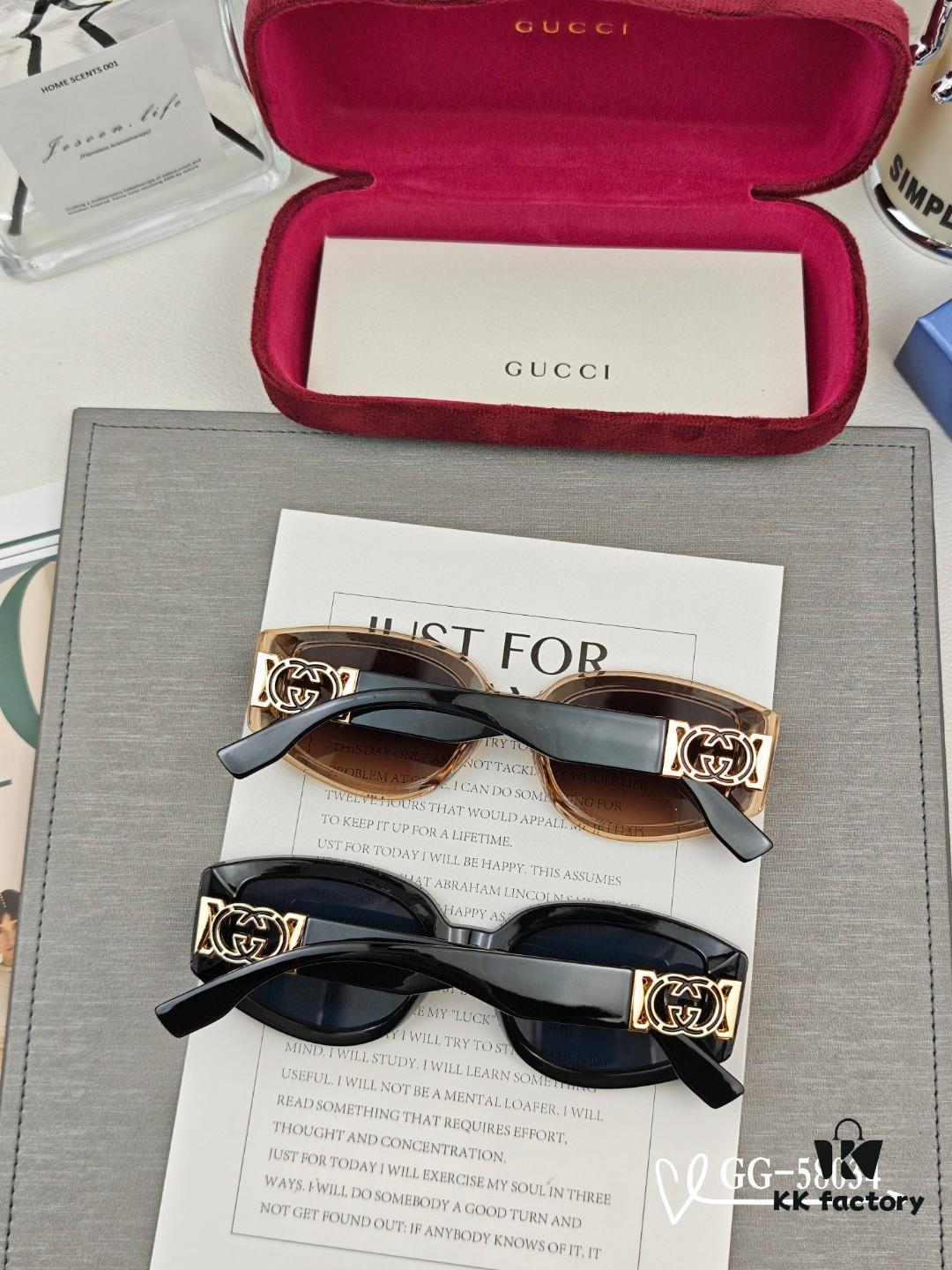 GUCCI Italy - Polarized HD Resin Lenses, Lightweight TR Frame Sunglasses, Model: 58034