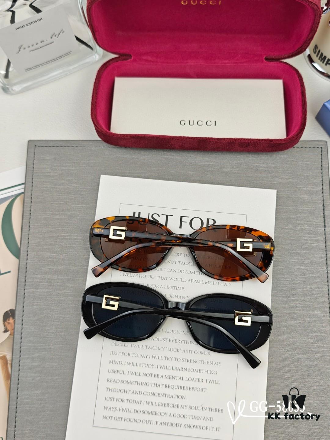 GUCCI Italy - Polarized HD Resin Lenses, Lightweight TR Frame Sunglasses, Model: 58053, Size: 57-16-148