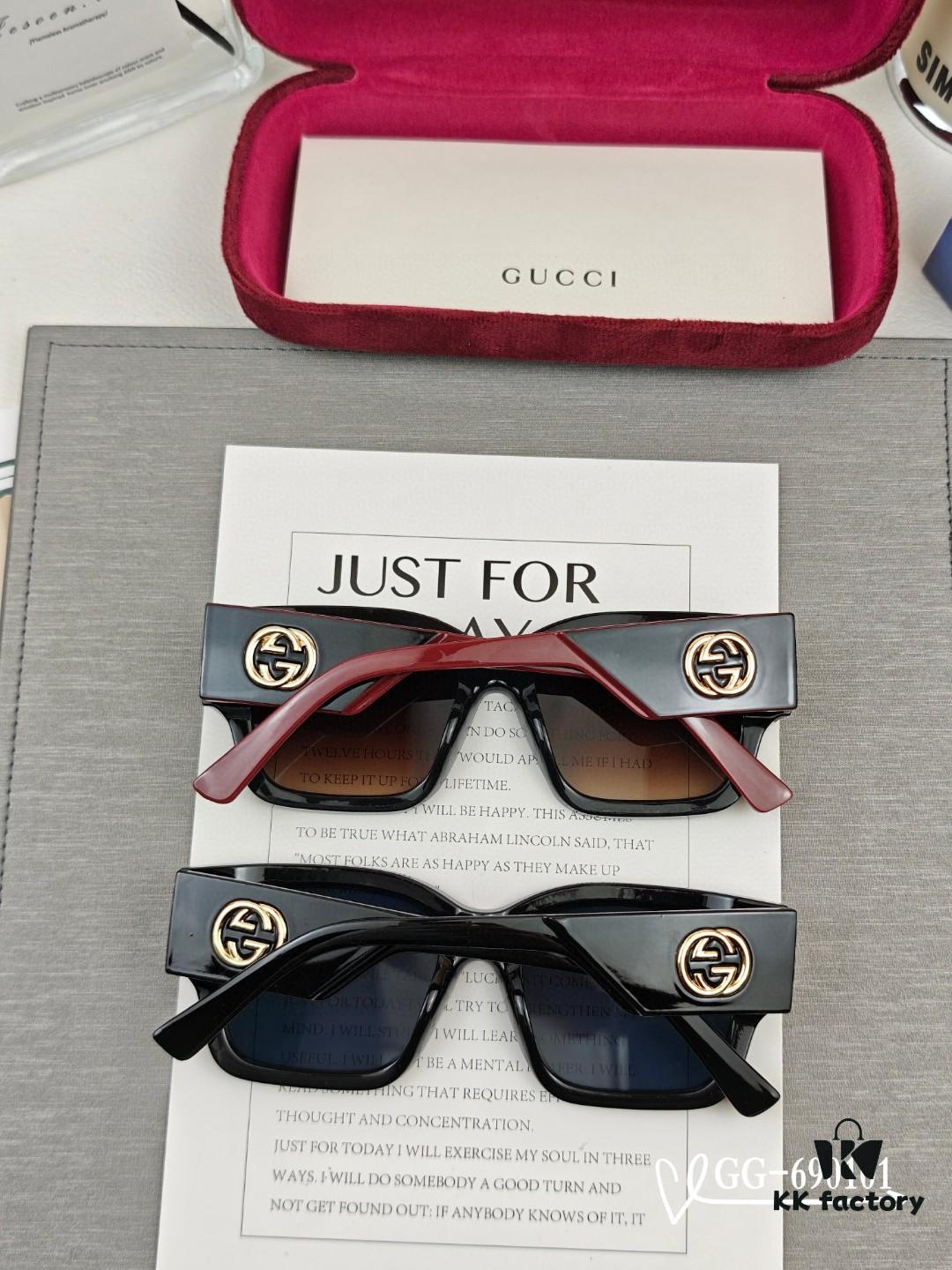 GUCCI Italy - Polarized HD Resin Lenses with TR Frame Lightweight Sunglasses, Model 69101, Size 57-16-148