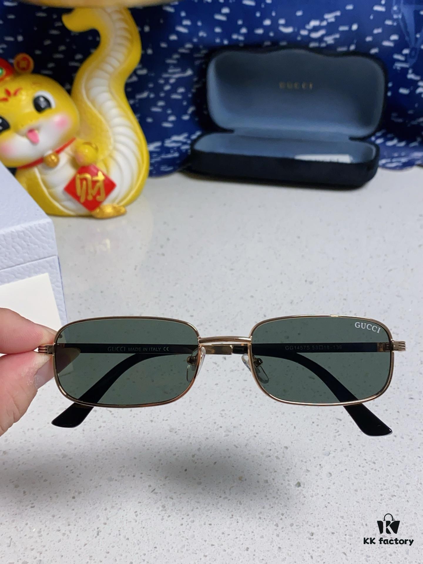 Gucci 2025 New Unisex Cat-Eye Sunglasses, Stylish Plastic and Metal Fashion Sunglasses GG1457S