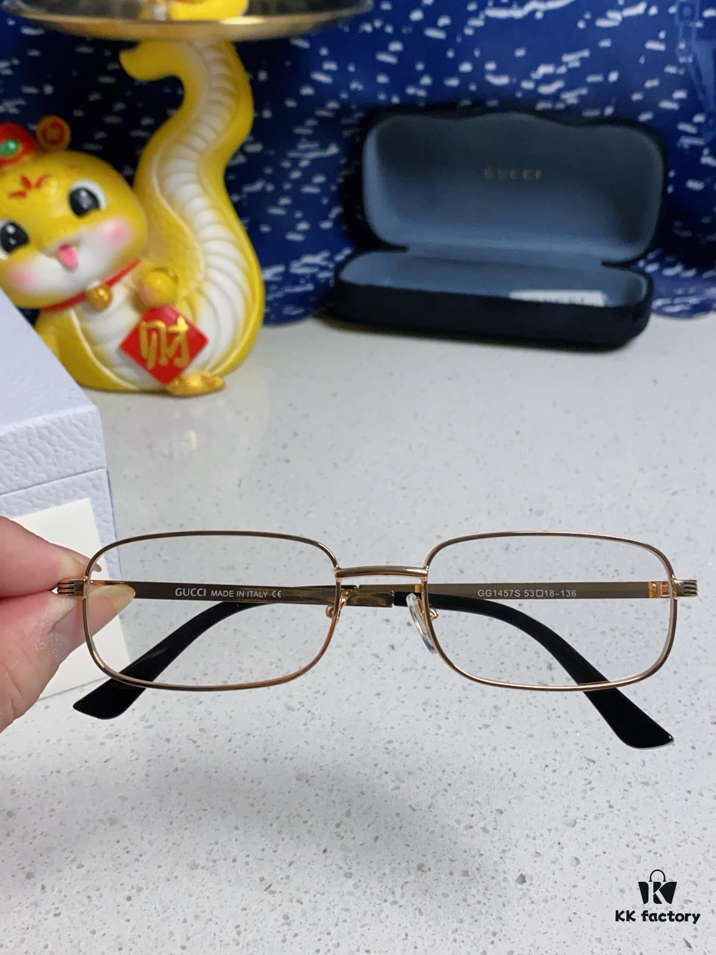 Gucci 2025 New Unisex Cat-Eye Sunglasses, Stylish Plastic and Metal Fashion Sunglasses GG1457S