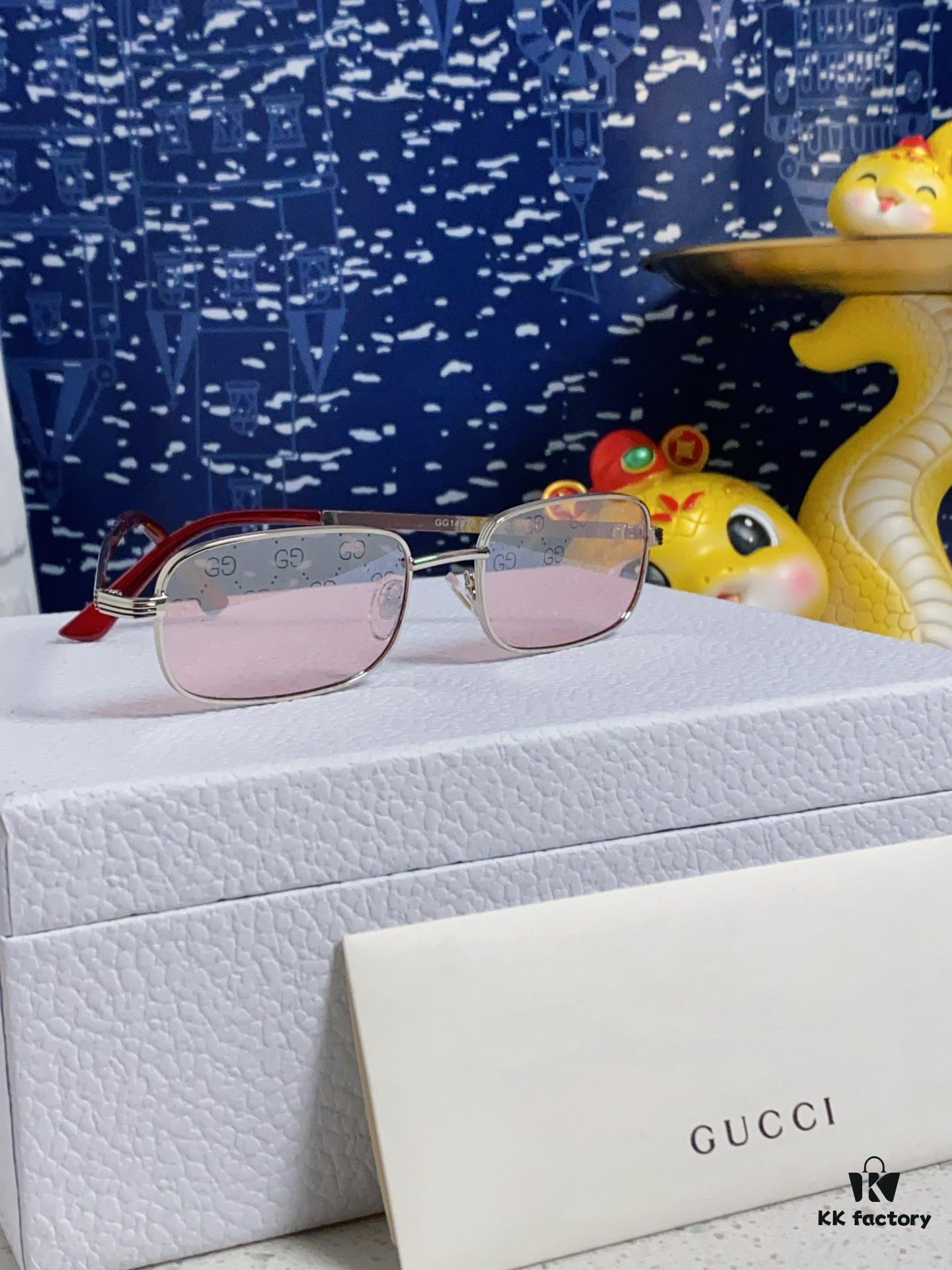 Gucci 2025 New Unisex Cat-Eye Sunglasses, Stylish Plastic and Metal Fashion Shades, Model GG1457S