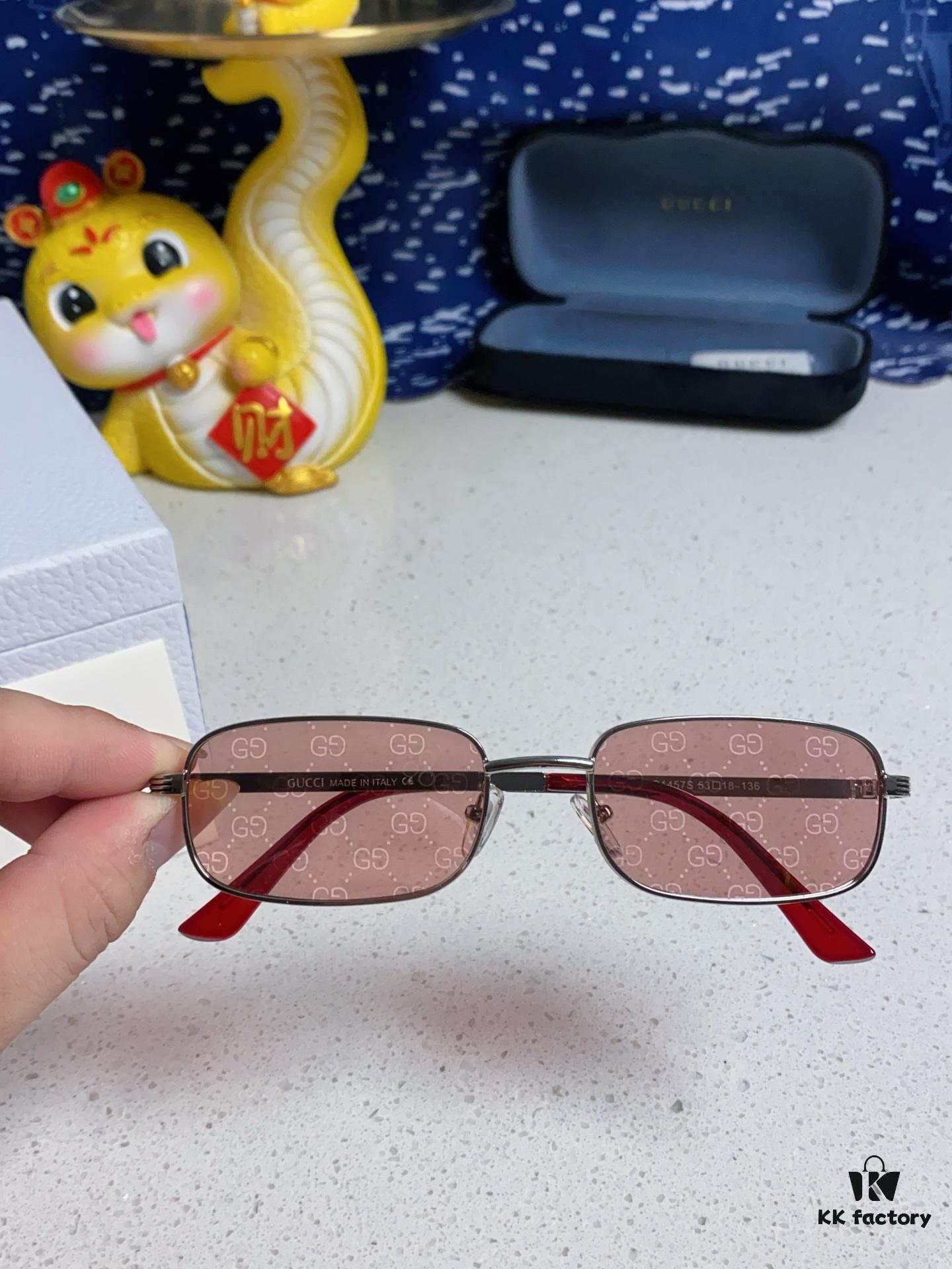 Gucci 2025 New Unisex Cat-Eye Sunglasses, Stylish Plastic and Metal Fashion Shades, Model GG1457S