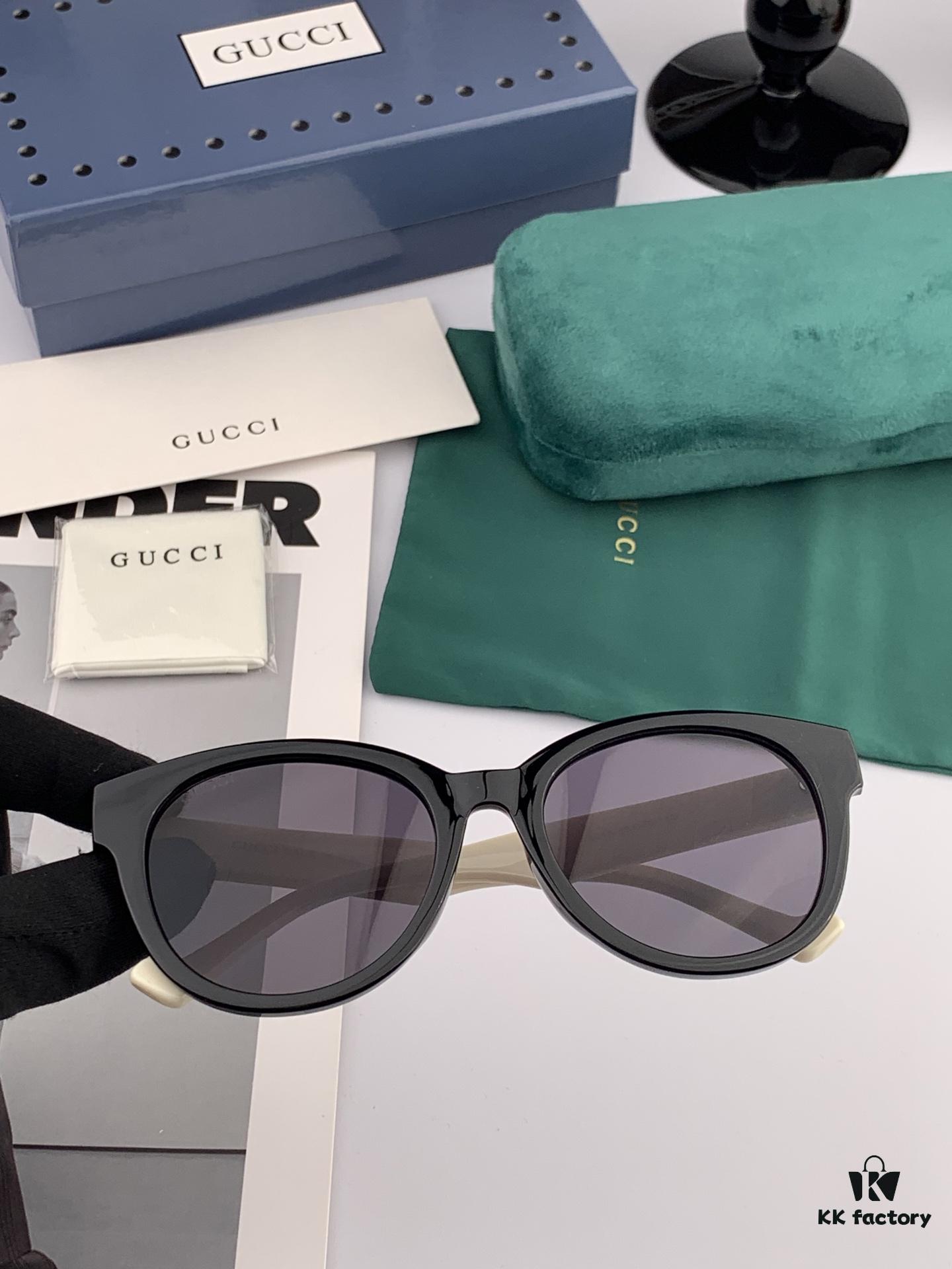 【GUCCI】2025 Spring New Arrival Trendy Fashion Round Frame Sunglasses High Quality Comfortable Fit Influencer Style Shades Model: G5601