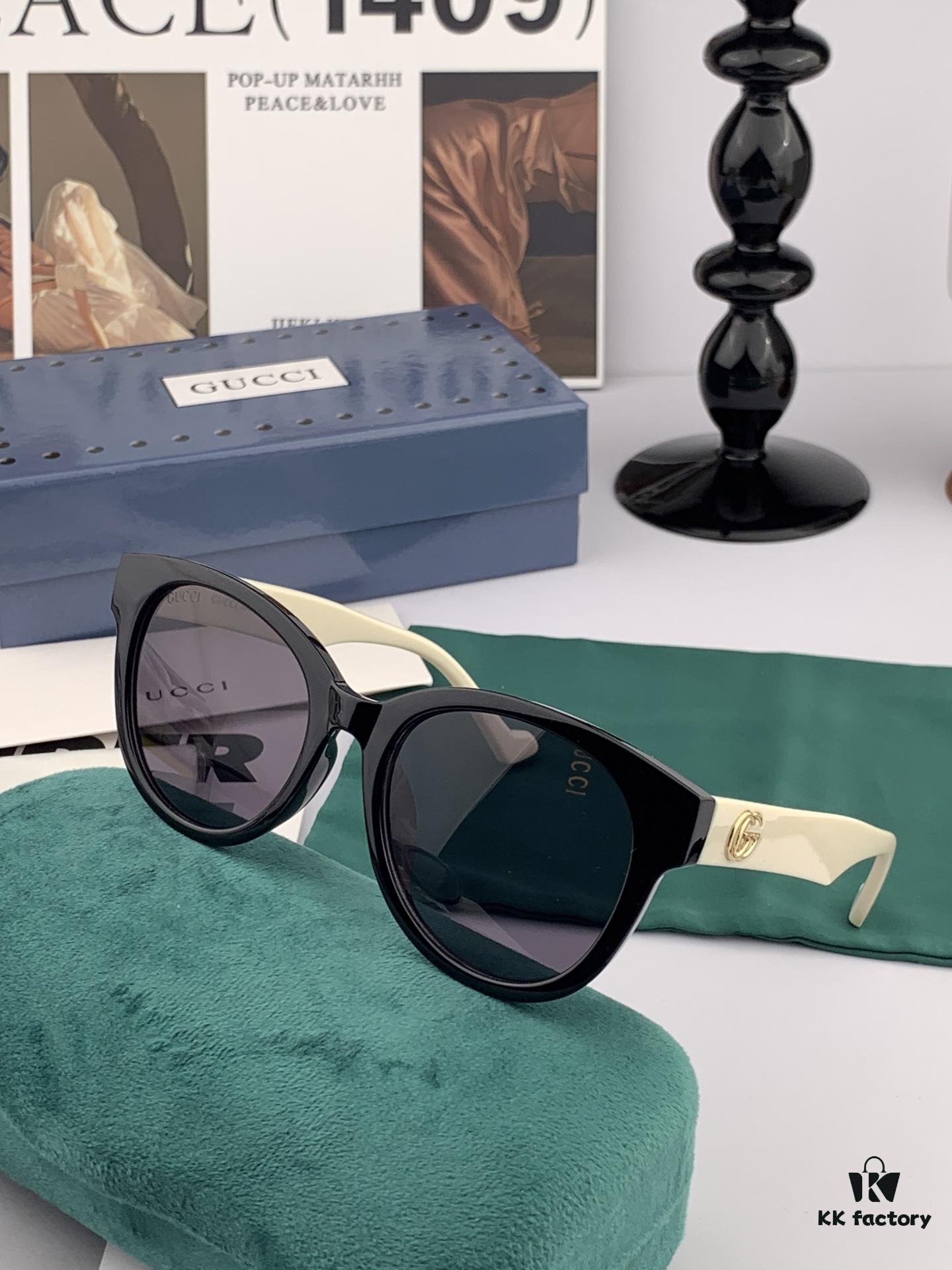 【GUCCI】2025 Spring New Arrival Trendy Fashion Round Frame Sunglasses High Quality Comfortable Fit Influencer Style Shades Model: G5601