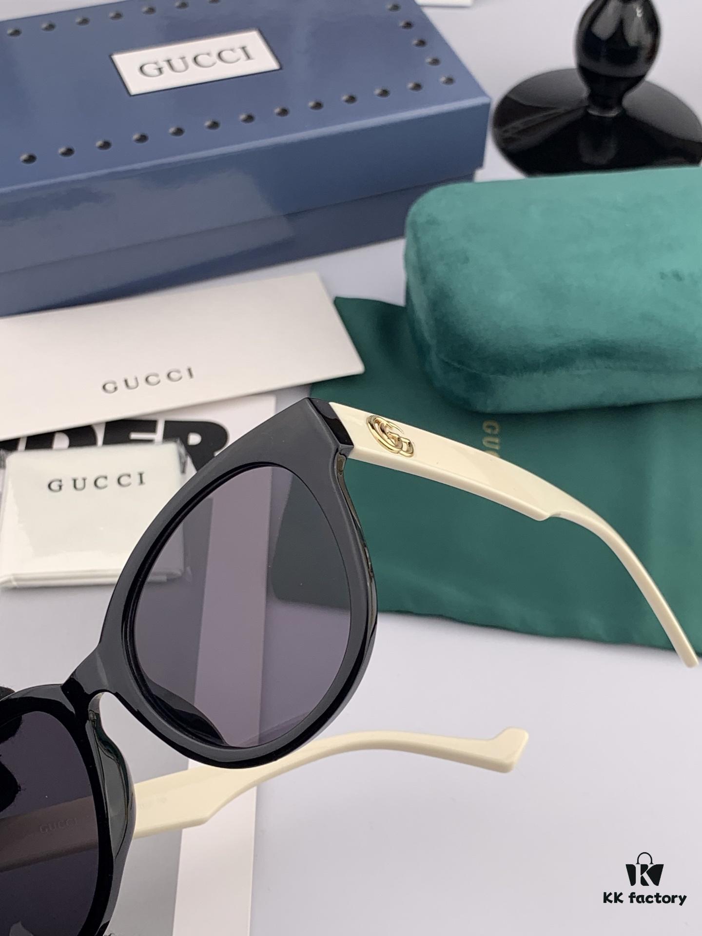 【GUCCI】2025 Spring New Arrival Trendy Fashion Round Frame Sunglasses High Quality Comfortable Fit Influencer Style Shades Model: G5601