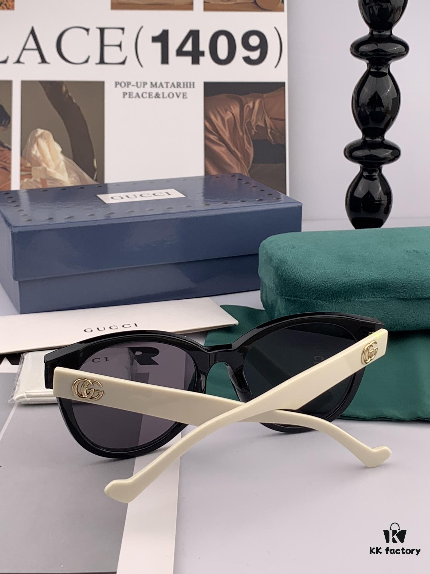 【GUCCI】2025 Spring New Arrival Trendy Fashion Round Frame Sunglasses High Quality Comfortable Fit Influencer Style Shades Model: G5601