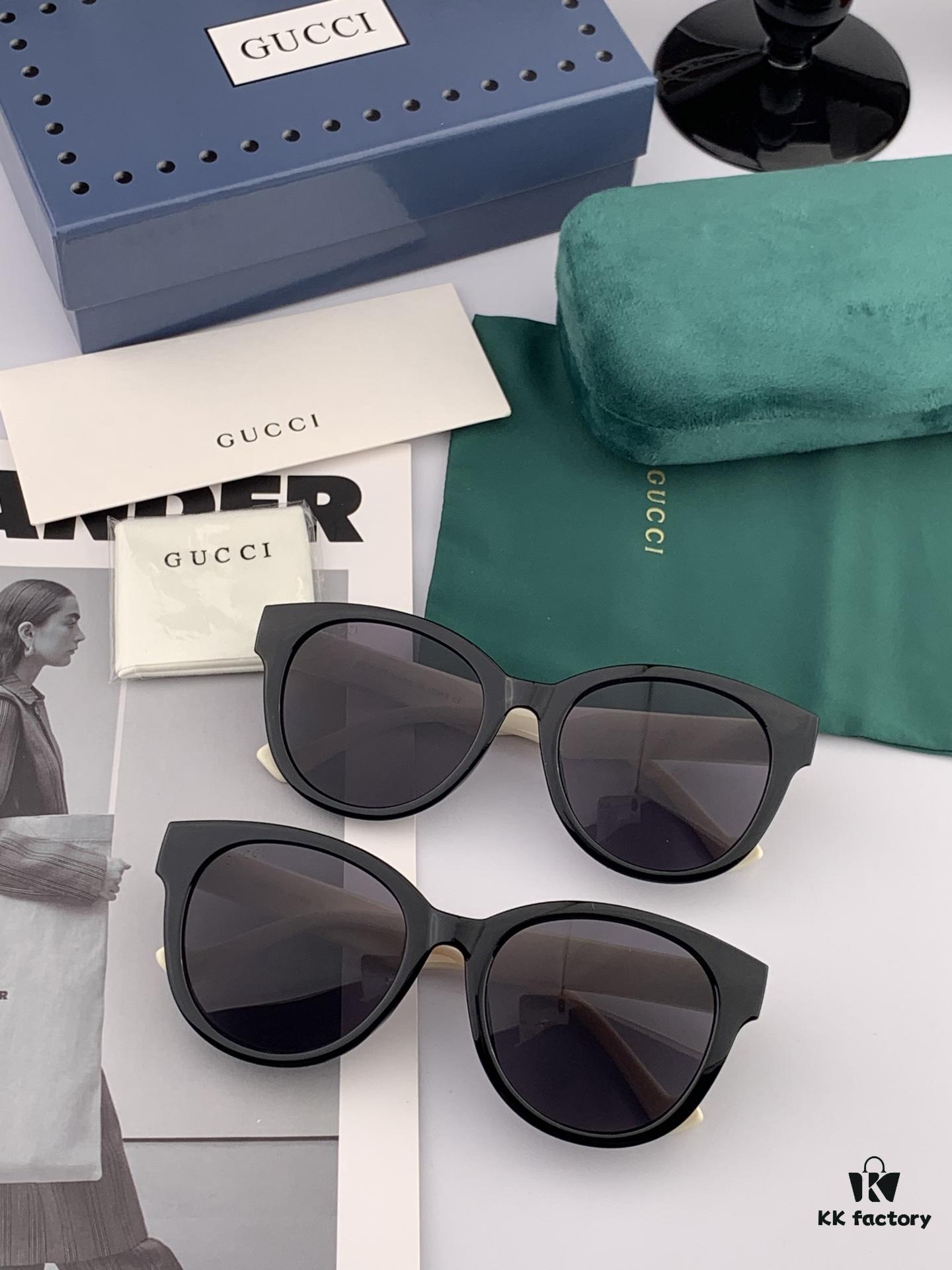 【GUCCI】2025 Spring New Arrival Trendy Fashion Round Frame Sunglasses High Quality Comfortable Fit Influencer Style Shades Model: G5601