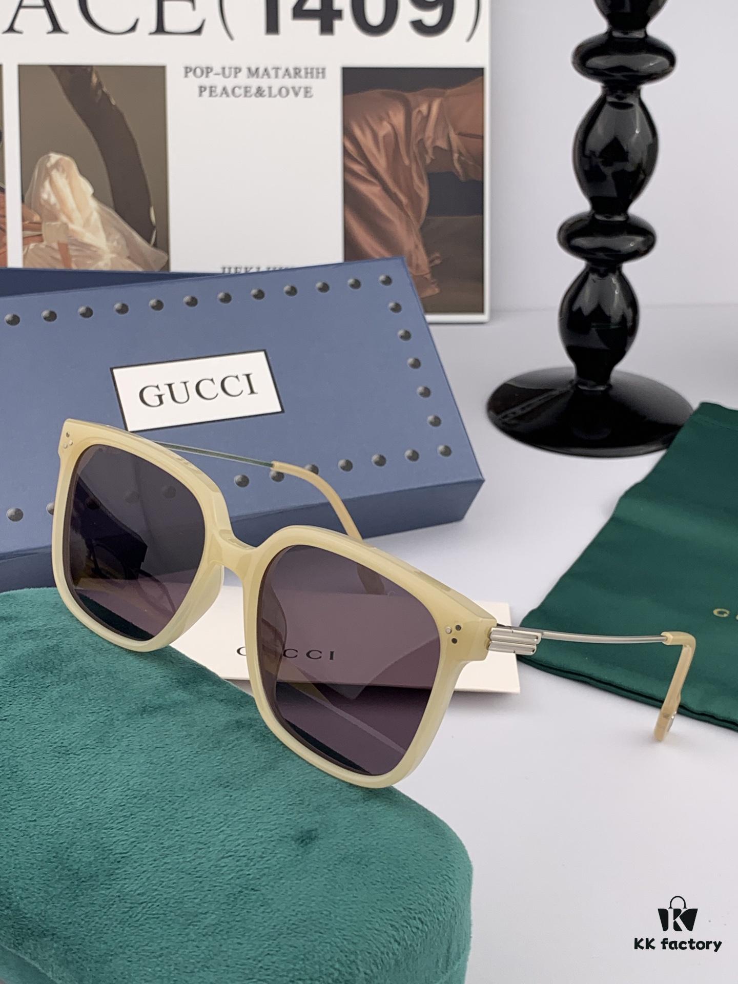 GUCCI 2025 Spring New Arrival Trendy Fashion Square Polarized Sunglasses High-Quality Comfortable Wearable Influencer Style Nylon Polarized Sunglasses for Women 🕶️ High-Quality TR Frame Model: G7108