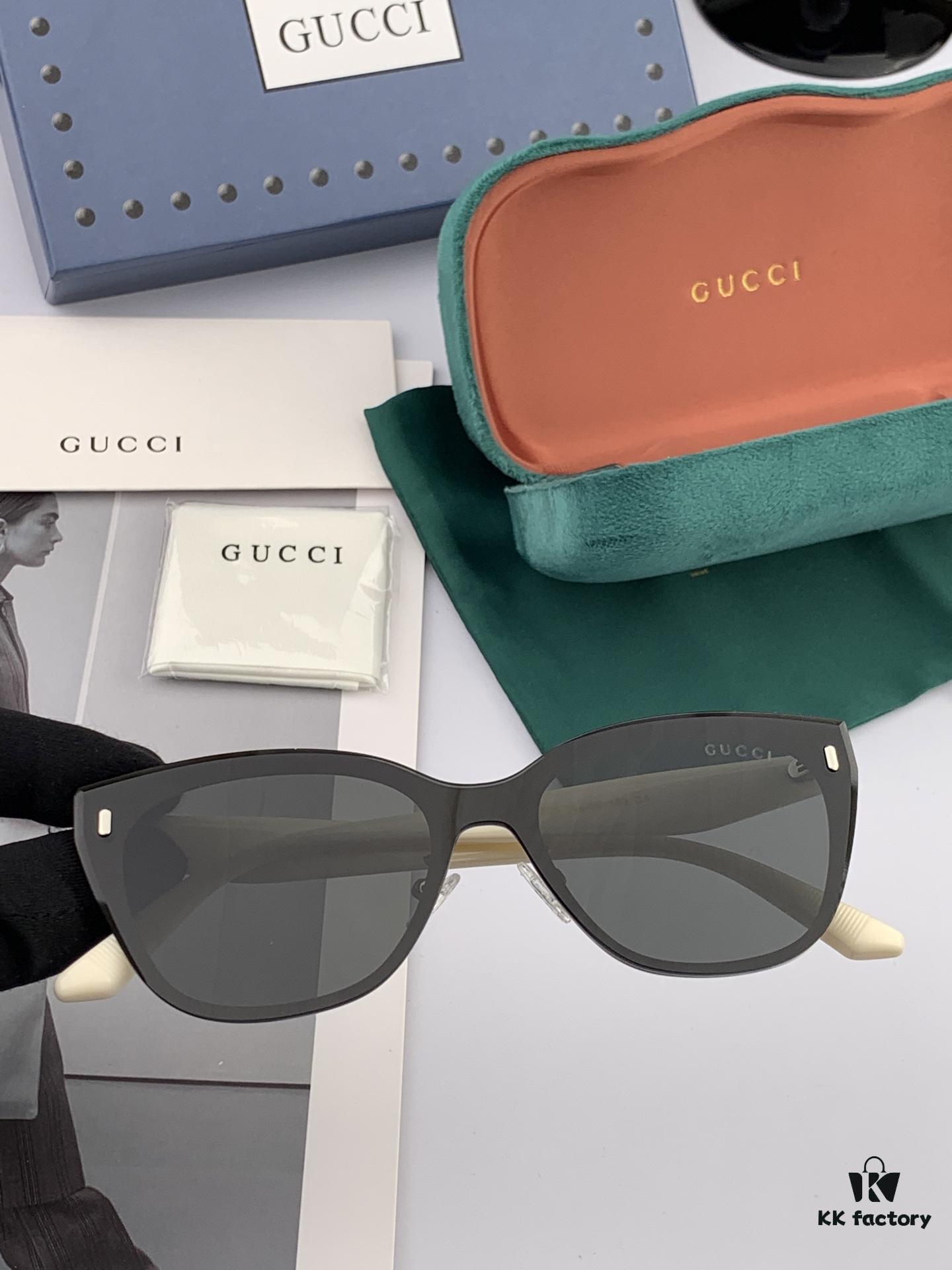 GUCCI New One-Piece Nylon Polarized Sunglasses, Stylish Square-Framed Unisex Sun Glasses for Couples, Comfortable Fit, Trendy Influencer Style, Flattering on Both Oval and Round Faces