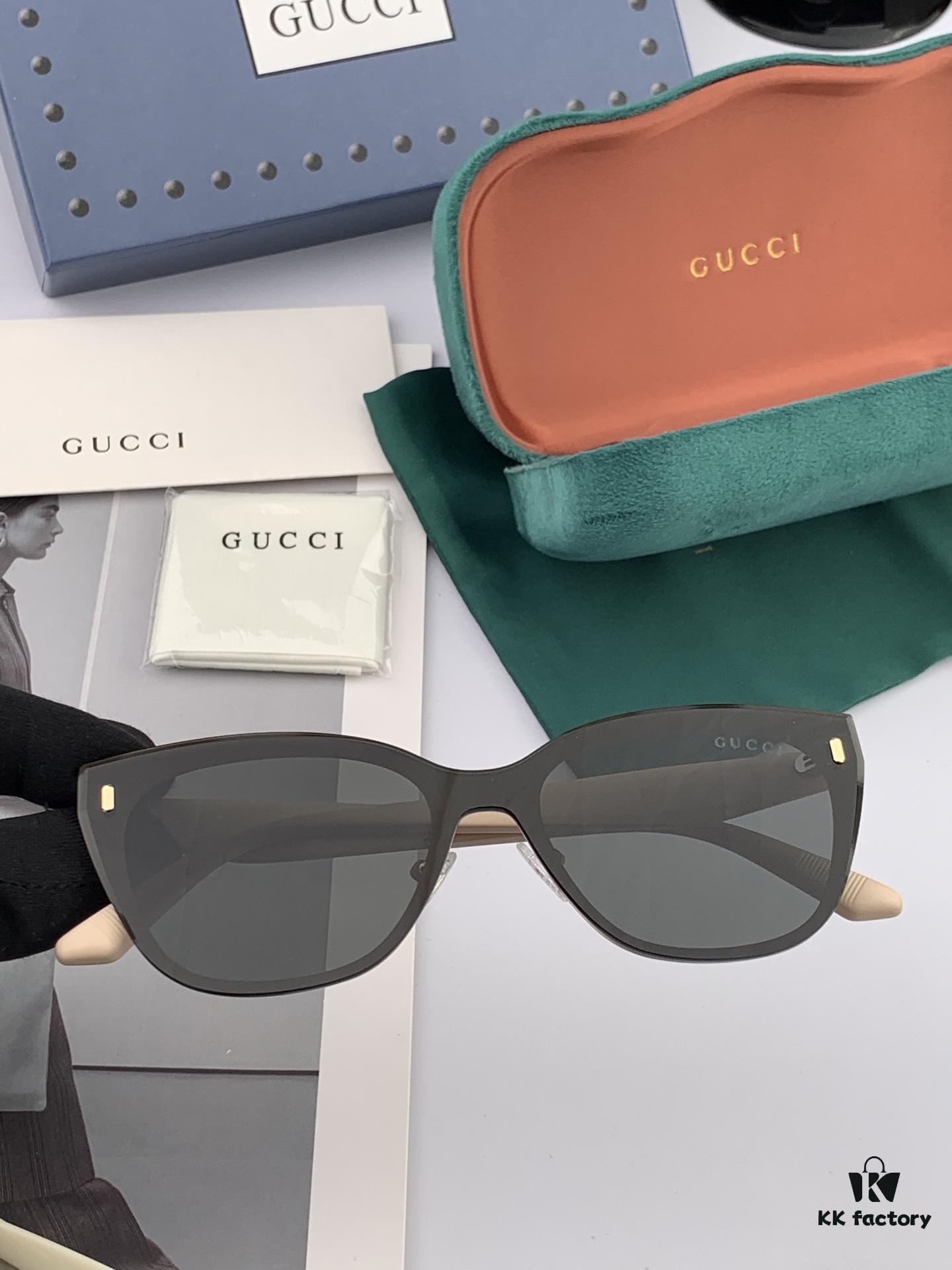 GUCCI New One-Piece Nylon Polarized Sunglasses, Stylish Square-Framed Unisex Sun Glasses for Couples, Comfortable Fit, Trendy Influencer Style, Flattering on Both Oval and Round Faces