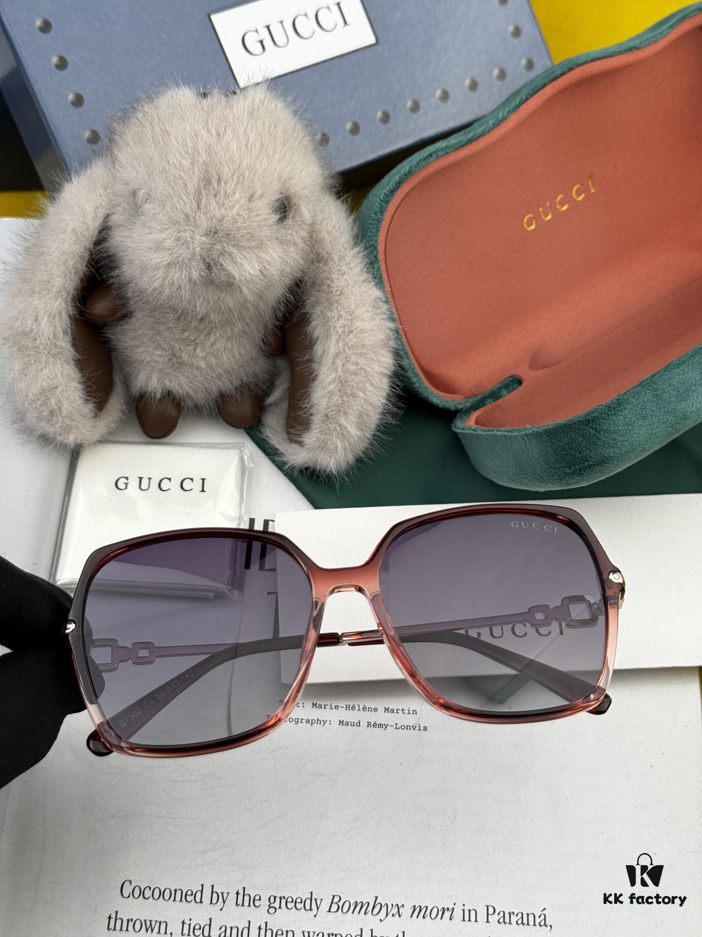 GUCCI 2025 Spring New Arrival Trendy Fashion Round Frame Polarized Sunglasses High-Quality Lightweight TR Frame Women's HD Thickened Polarized Sunglasses