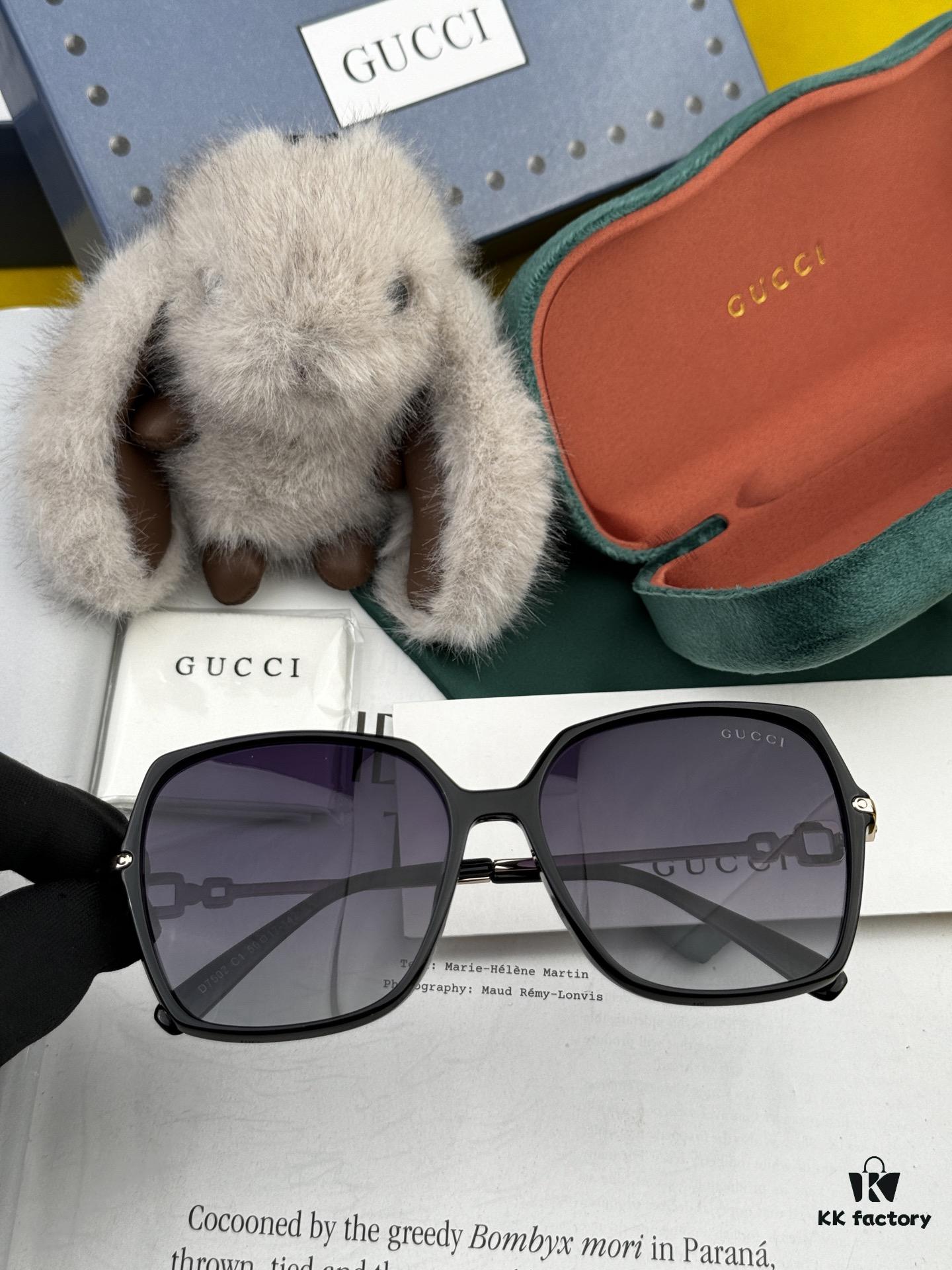 GUCCI 2025 Spring New Arrival Trendy Fashion Round Frame Polarized Sunglasses High-Quality Lightweight TR Frame Women's HD Thickened Polarized Sunglasses