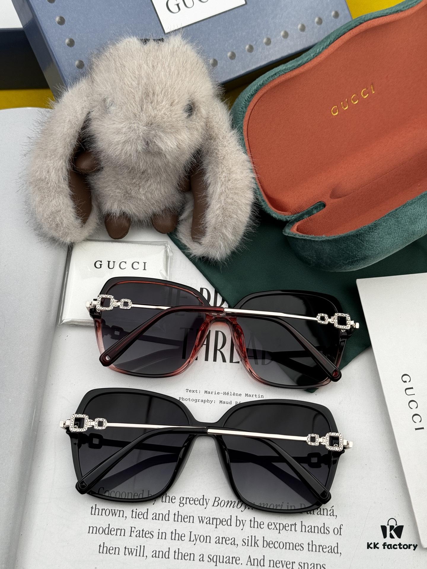 GUCCI 2025 Spring New Arrival Trendy Fashion Round Frame Polarized Sunglasses High-Quality Lightweight TR Frame Women's HD Thickened Polarized Sunglasses