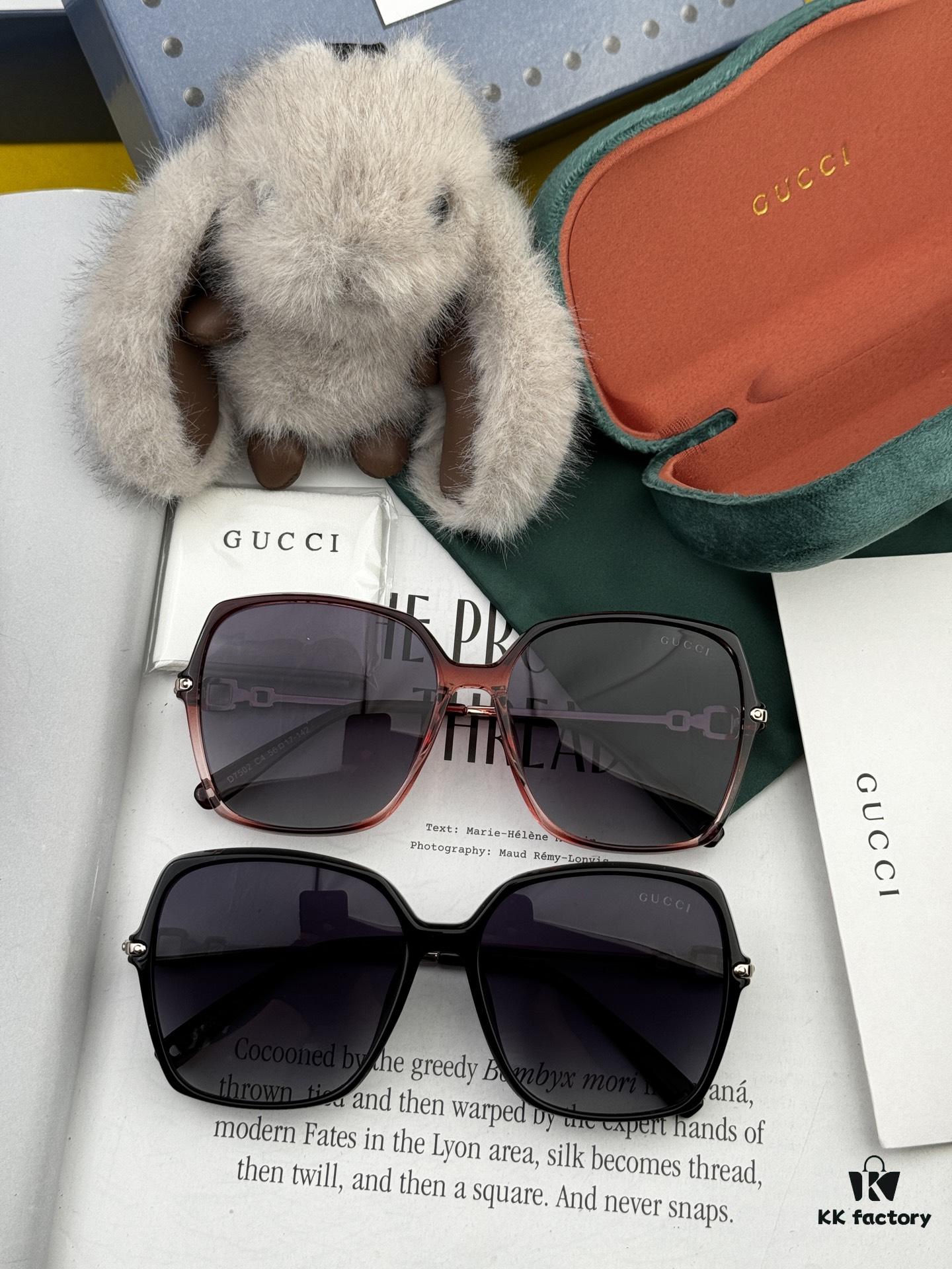 GUCCI 2025 Spring New Arrival Trendy Fashion Round Frame Polarized Sunglasses High-Quality Lightweight TR Frame Women's HD Thickened Polarized Sunglasses