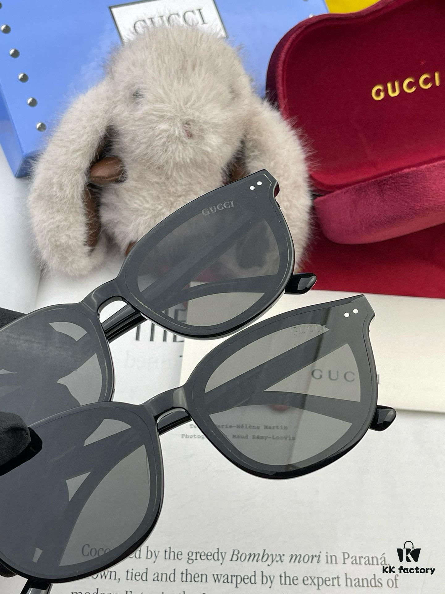 GUCCI 2025 Spring New One-Piece Sunglasses, Oversized Unisex Nylon Frame Shades
