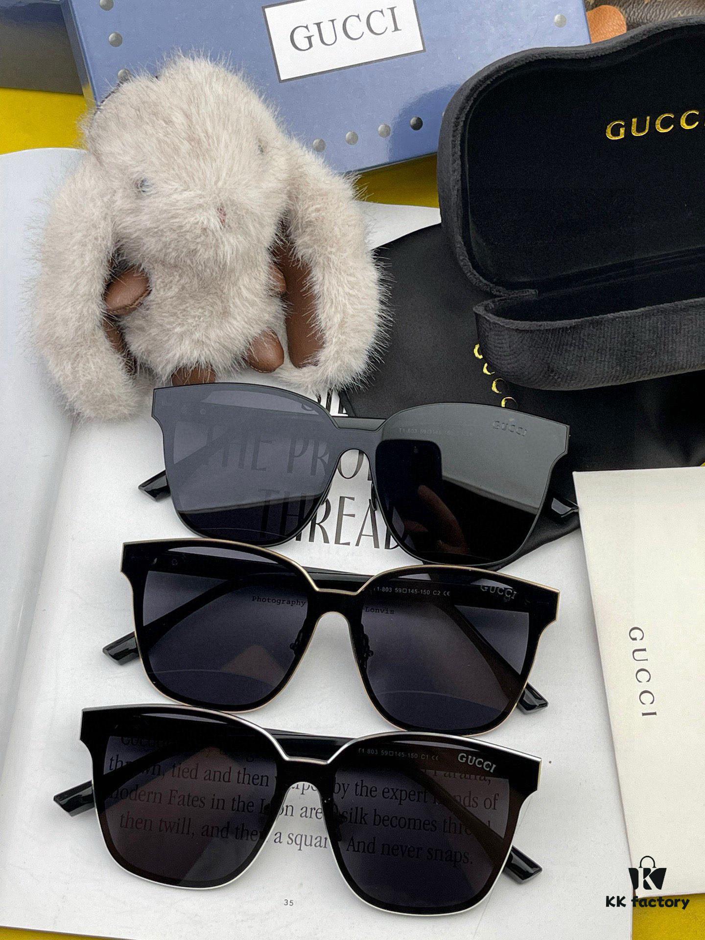 GUCCI 2025 New Spring Unisex Oversized One-Piece Sunglasses G380