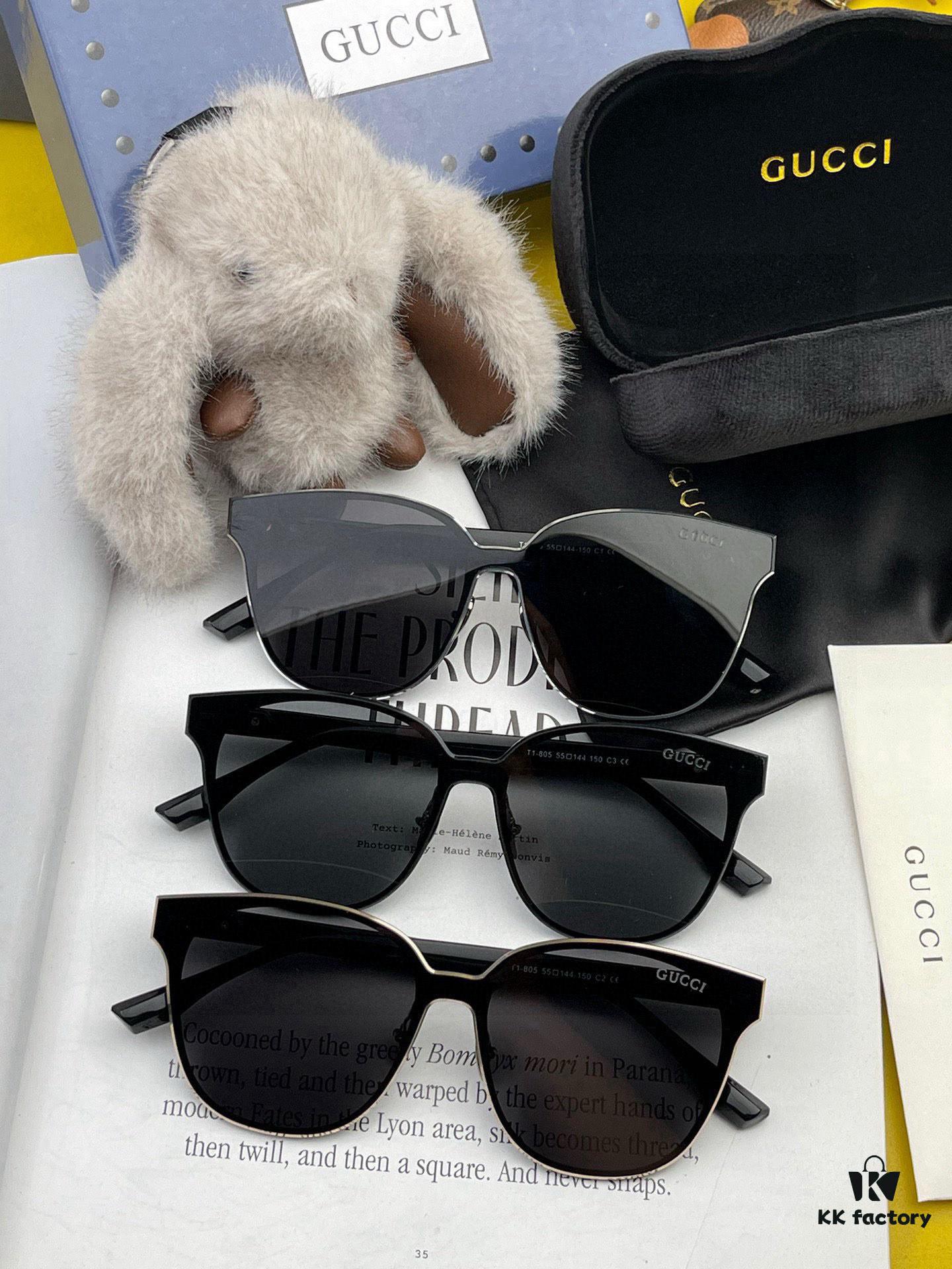 GUCCI 2024 New Spring Launch One-Piece Oversized Nylon Sunglasses Unisex Model G580