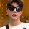 Gucci New Model One-Piece Driving Sunglasses, Must-Have Style for Travel, Popularized by Numerous Celebrities, Unisex Aviator Sunglasses Model: G075