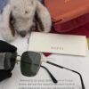 Gucci High-Quality Unisex Sunglasses, Polarized Pilot Style with Imported Polaroid Lenses, UV Protection, Fashionable Oversized Frame for Driving, Fishing, and Outdoor Use, Model: G9862