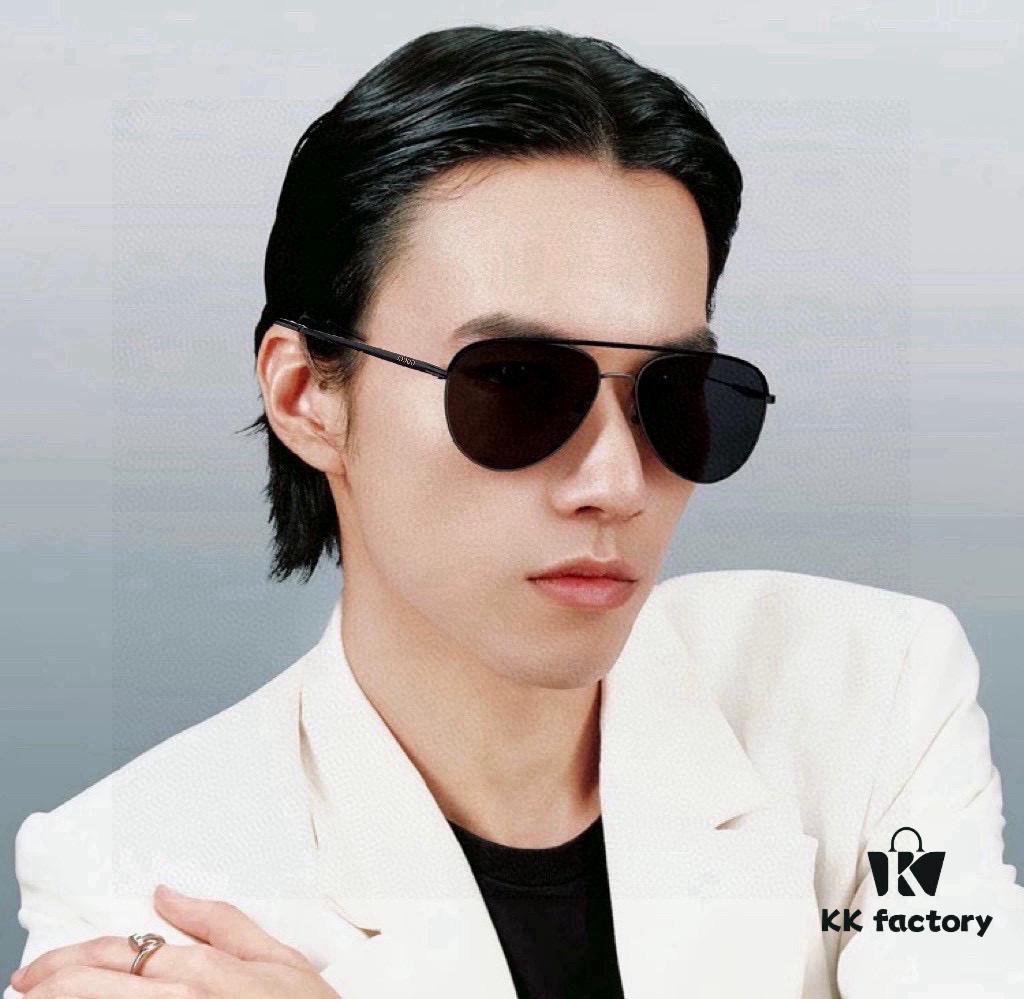 Gucci High-Quality Unisex Sunglasses, Imported Polarized Lenses, Aviator Style, UV Protection, Universal Fit, Slimming Design for Driving and Fishing, Model: 3371