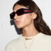 GUCCI GG1860S Sunglasses, 53-22-145, Glossy Black Acetate with Color-Injected Temples Featuring Gucci Logo