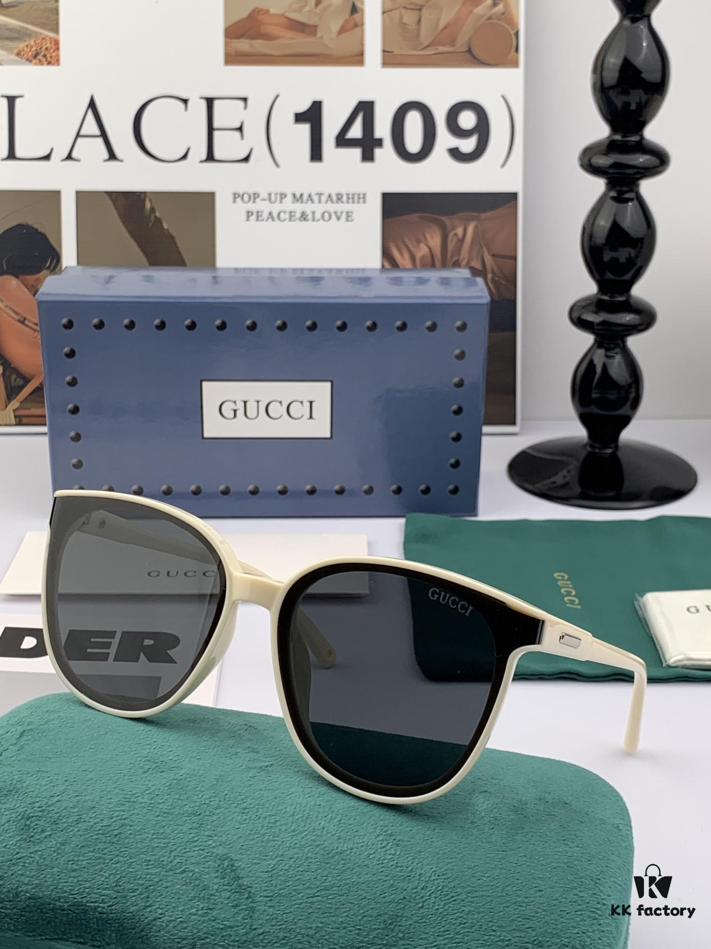 GUCCI 2025 Spring New Arrival Trendy Fashion Round Frame Polarized Sunglasses High-Quality Comfortable Wear Influencer Style Nylon Polarized Sunglasses for Women 🕶️ High-Definition Polarized Lenses Premium TR Frame Model: G82808