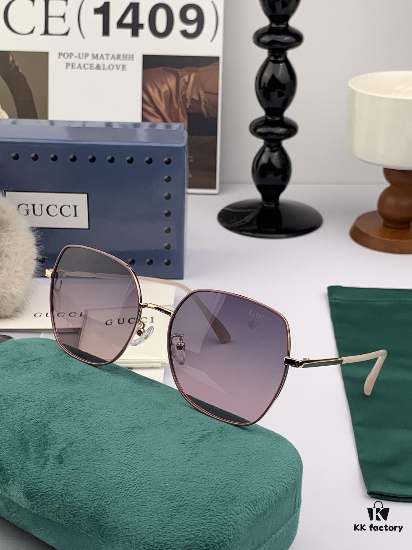 Polarized Series Sunglasses Original GUCCI Influencer Super Hit Blue Classic Luxury Worldwide Fashion Round Frame Sunglasses High-End Quality Luxury Logo Authentic Acetate Material Model: G9250