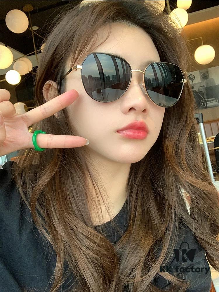 Polarized Series Sunglasses Original GUCCI Influencer Super Hit Blue Classic Luxury Global Trend Fashion Round Frame Sunglasses High-End Quality Luxury Logo Authentic Acetate Material Model: G1241