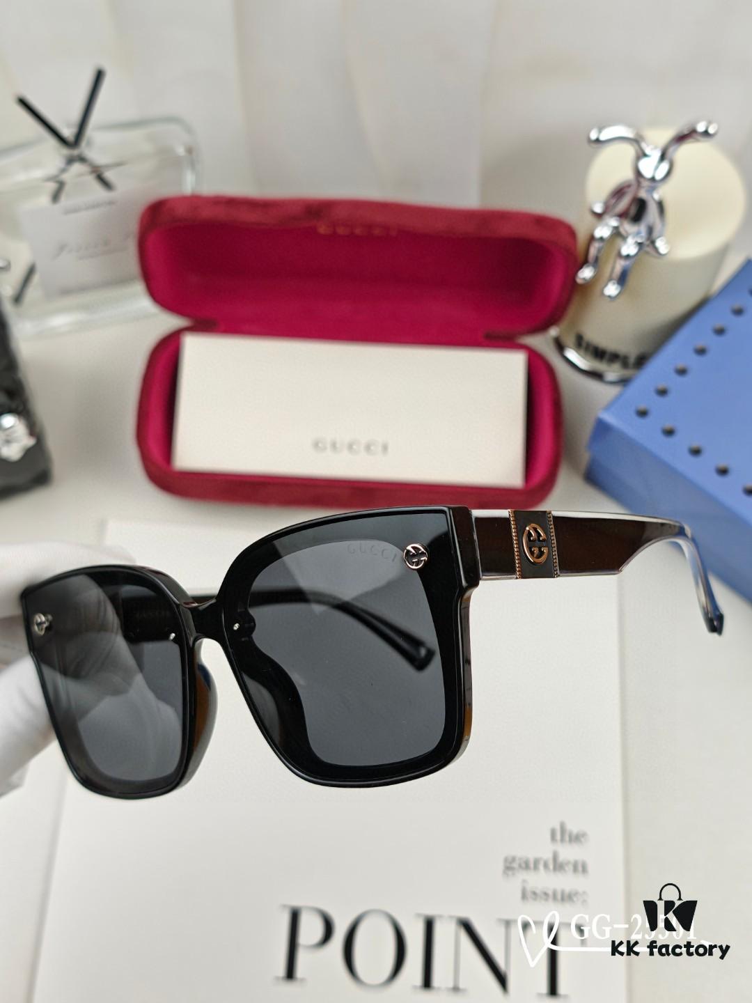 GUCCI Italy - Polarized TR Lightweight Sunglasses with High-Definition Resin Lenses, Model 25501, Size 57-16-148