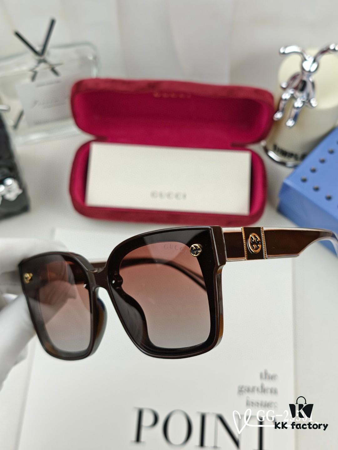 GUCCI Italy - Polarized TR Lightweight Sunglasses with High-Definition Resin Lenses, Model 25501, Size 57-16-148