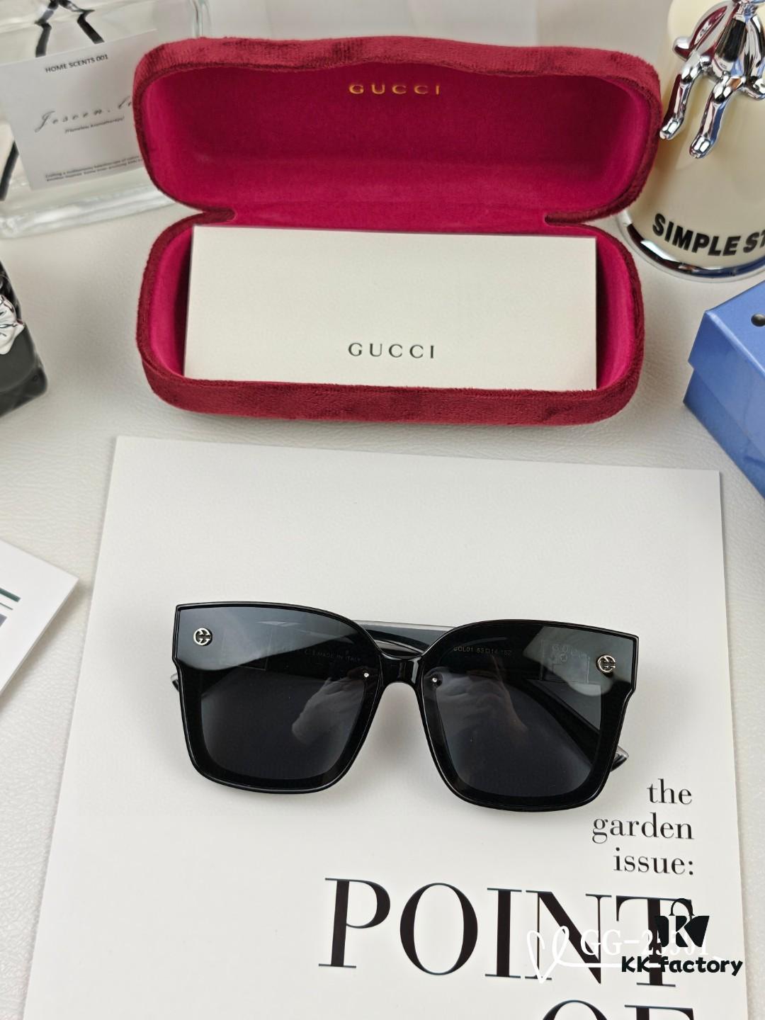 GUCCI Italy - Polarized TR Lightweight Sunglasses with High-Definition Resin Lenses, Model 25501, Size 57-16-148