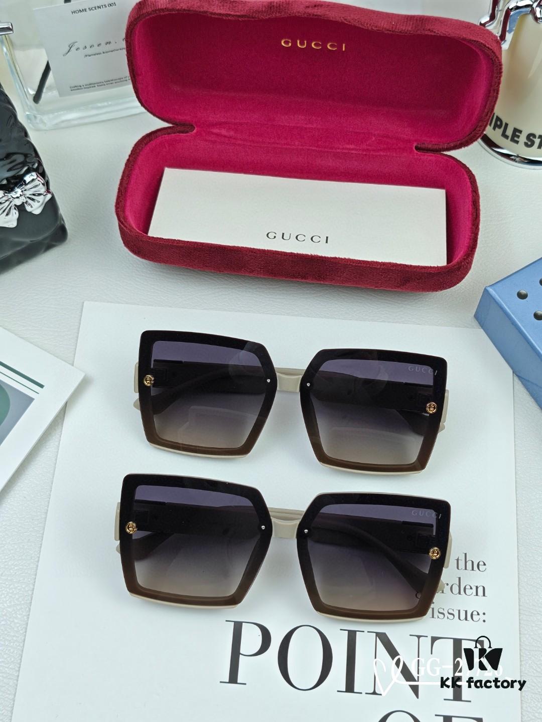 Italian Gucci - GUCCI, Polarized Resin HD Lenses, TR Frame Lightweight and Comfortable to Wear, Size: 57-16-148, New Model GG Sunglasses Reduce Glare, Block Harmful Radiation, Ideal for Travel, Outdoor Use and Driving