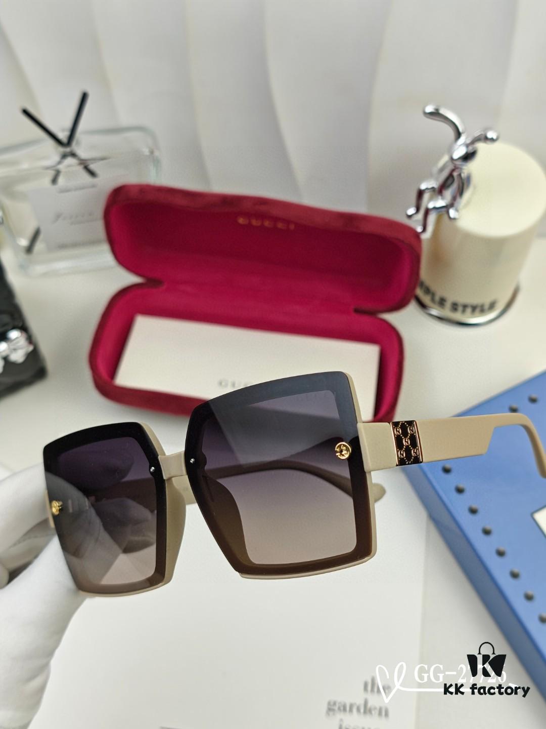 Italian Gucci - GUCCI, Polarized Resin HD Lenses, TR Frame Lightweight and Comfortable to Wear, Size: 57-16-148, New Model GG Sunglasses Reduce Glare, Block Harmful Radiation, Ideal for Travel, Outdoor Use and Driving