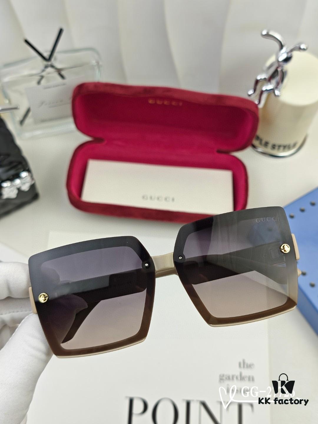 Italian Gucci - GUCCI, Polarized Resin HD Lenses, TR Frame Lightweight and Comfortable to Wear, Size: 57-16-148, New Model GG Sunglasses Reduce Glare, Block Harmful Radiation, Ideal for Travel, Outdoor Use and Driving