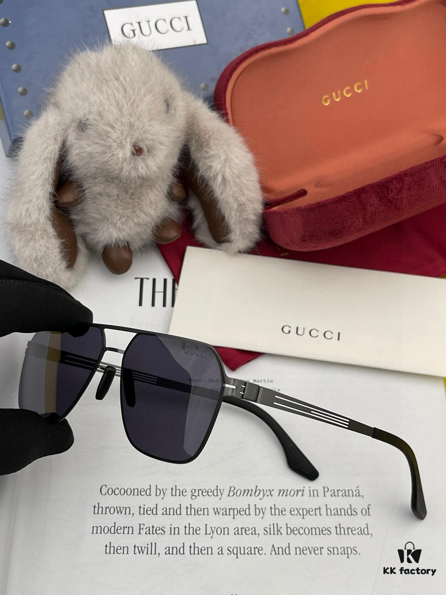 GUCCI 2025 New Unisex Polygonal Sunglasses G0862, Electroplated Finish, Never Fades, Ultra-Lightweight and Highly Elastic, Screw-Free Design, Unbreakable, HD Nylon Lenses, Premium Craftsmanship, Original Materials, Stylish and Versatile