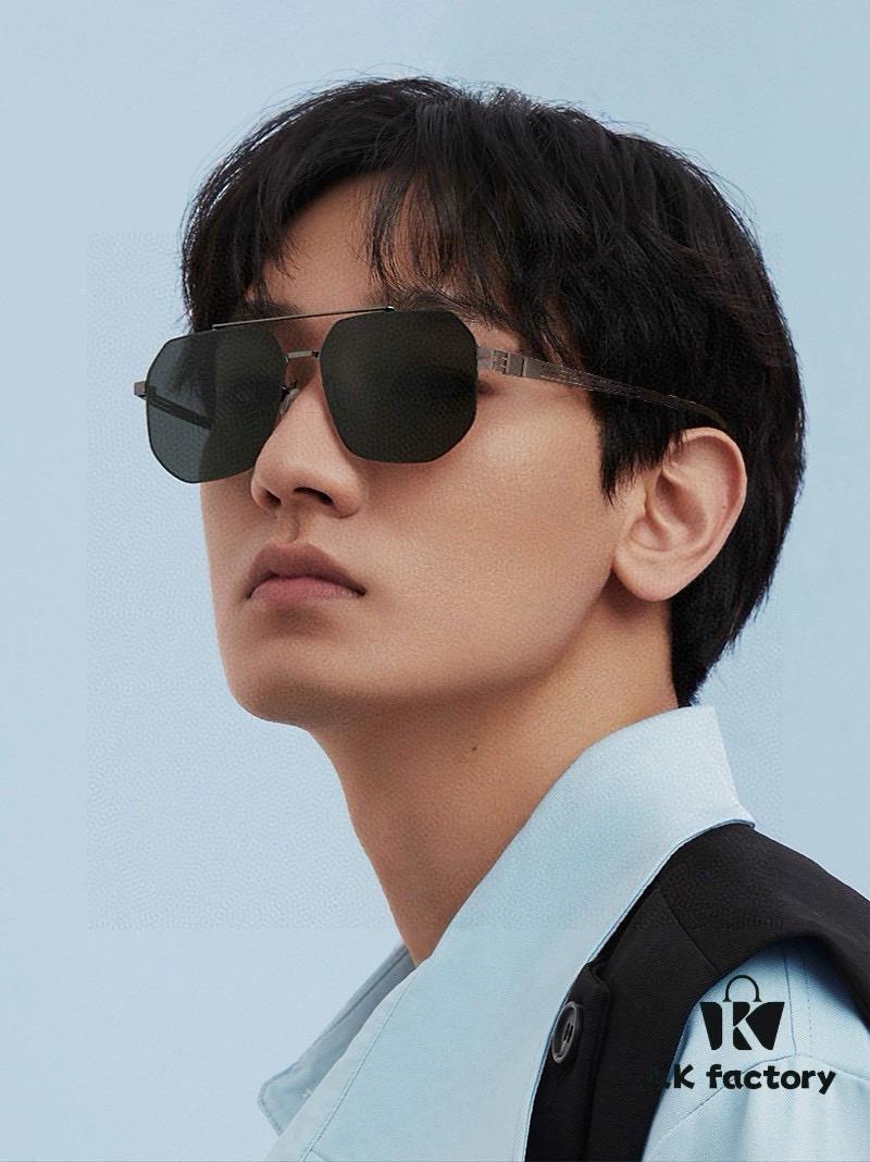 GUCCI 2025 New Unisex Polygonal Sunglasses with IP Plating, Ultra-Lightweight and Highly Elastic, Screw-Free Design, Scratch-Resistant and Unbreakable, High-Definition Nylon Lenses, Premium Craftsmanship, Original Materials, Stylish and Versatile