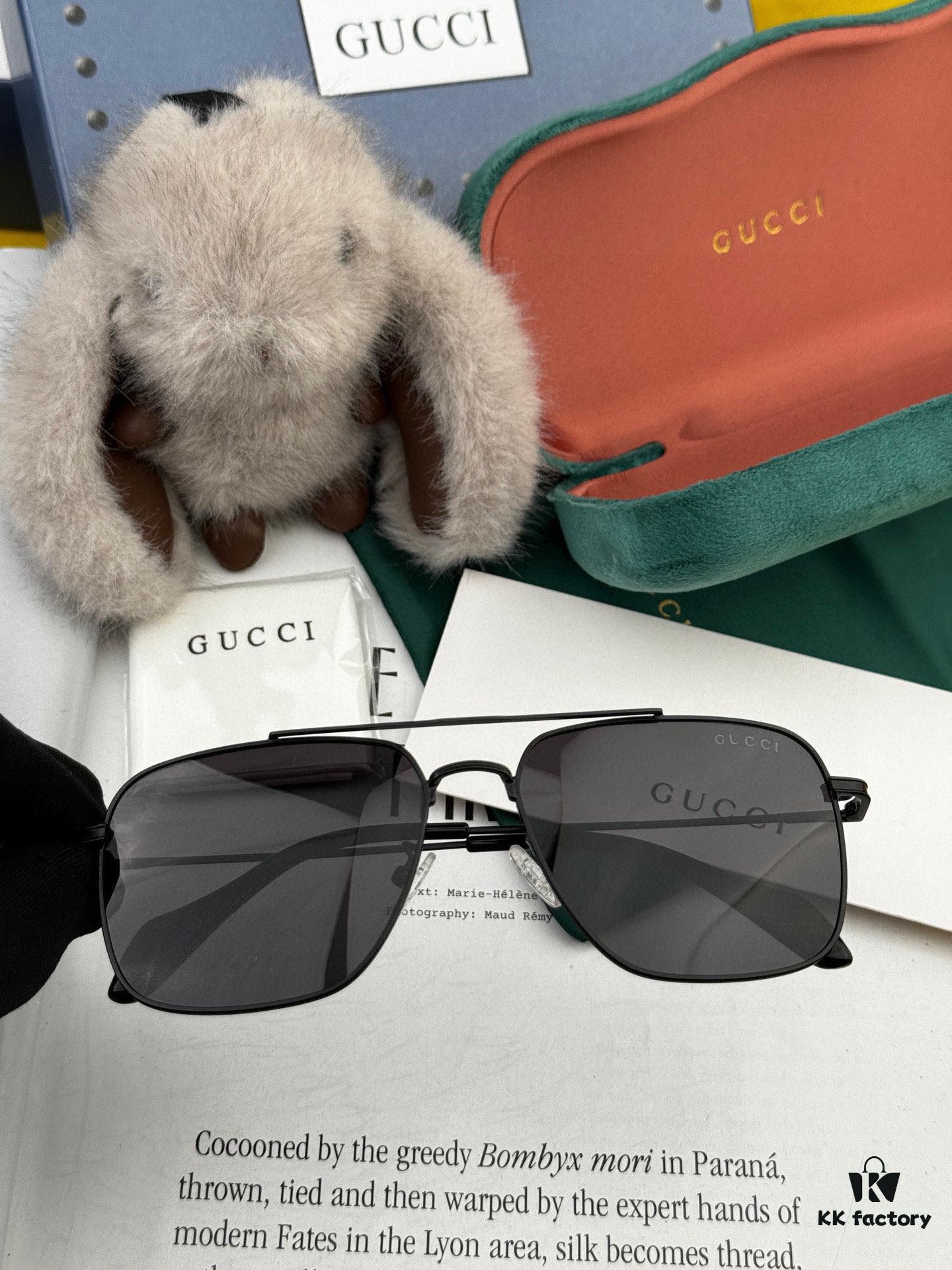 Gucci High-Quality Unisex Sunglasses, Polarized Imported Polylite Lenses, Aviator Style, UV Protection, Universal Fit for Driving and Fishing