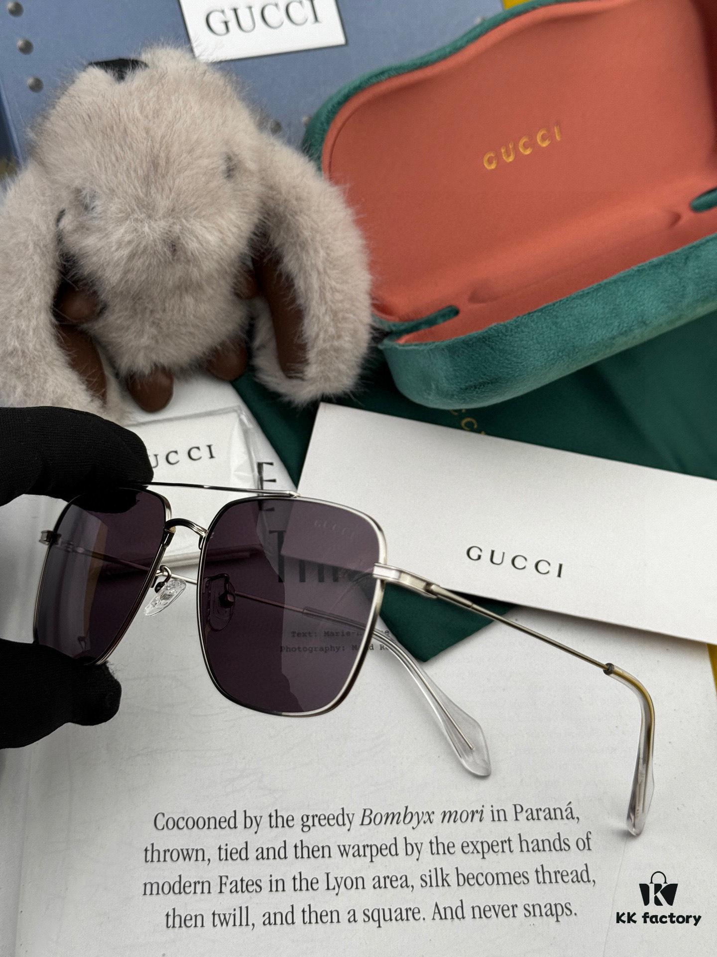 Gucci High-Quality Unisex Sunglasses, Polarized Imported Polylite Lenses, Aviator Style, UV Protection, Universal Fit for Driving and Fishing