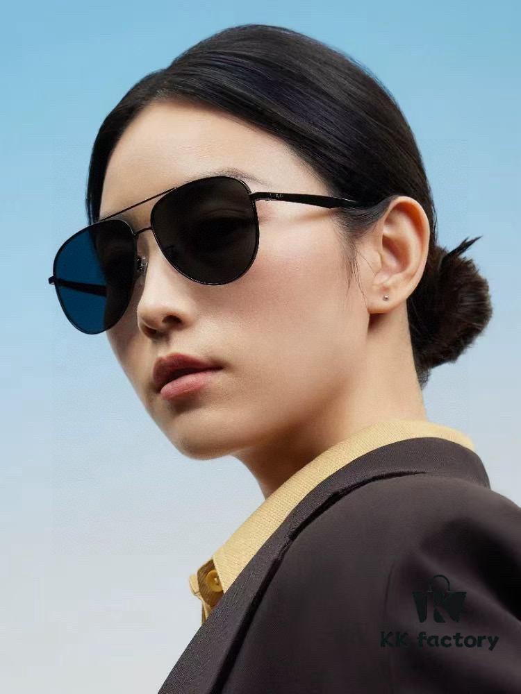 Gucci High-Quality Unisex Sunglasses, Imported Polarized Lenses by Polaroid, Aviator Style, UV Protection, Suitable for Driving and Fishing, Slimming and Versatile Design