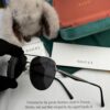 Gucci High-Quality Unisex Sunglasses, Imported Polarized Lenses by Polaroid, Aviator Style, UV Protection, Suitable for Driving and Fishing, Slimming and Versatile Design